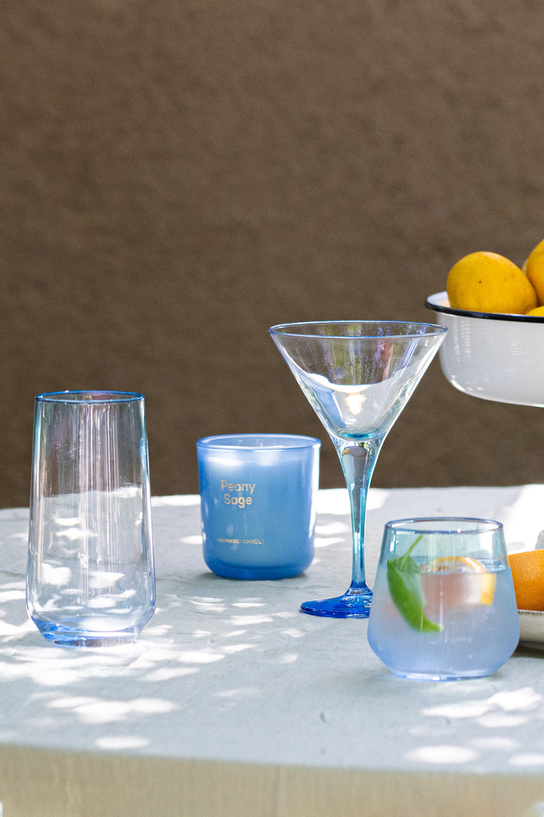 Marsilya 4'lü Meşrubat Bardağı Seti Mavi-Turkuaz 470 cc