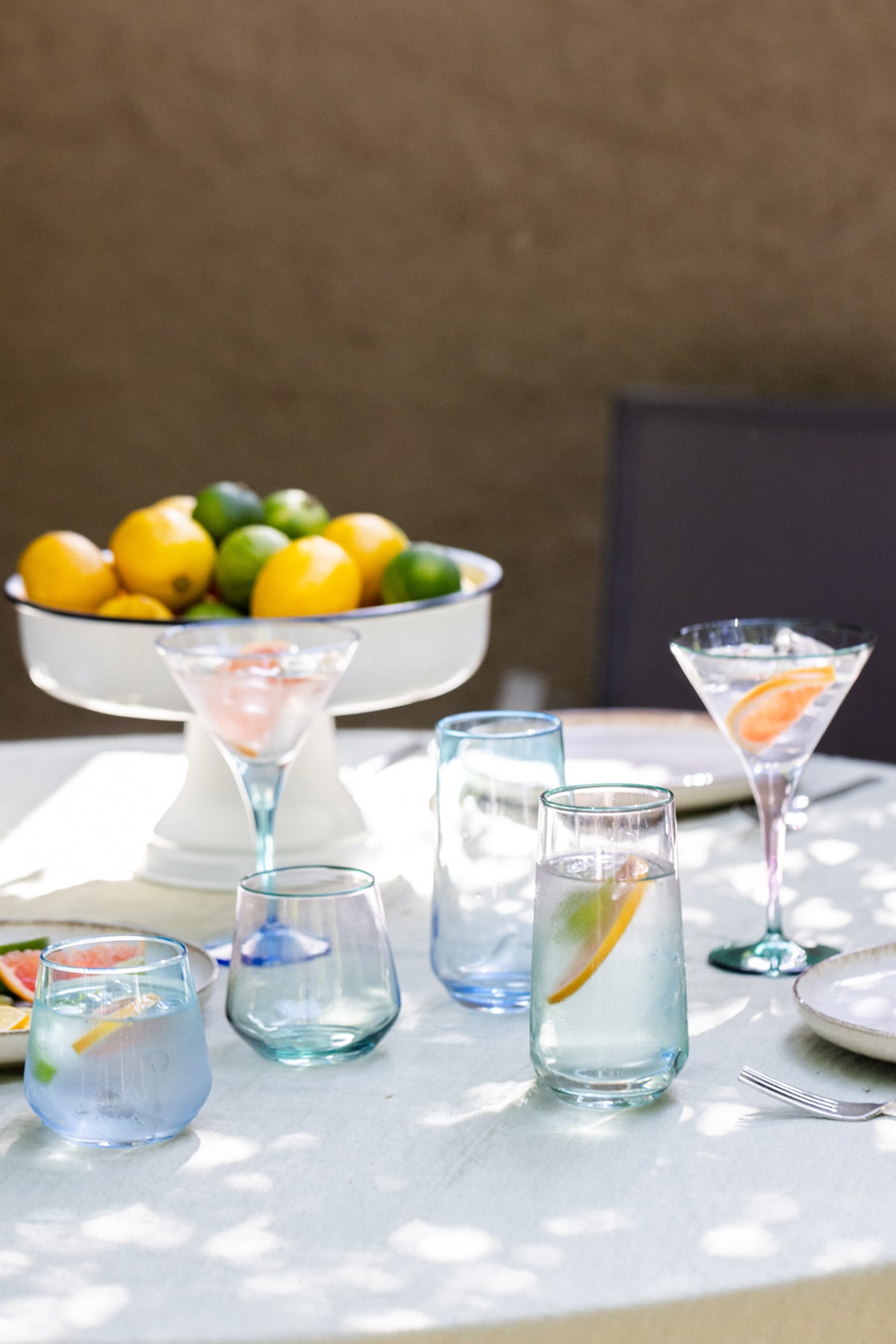 Marsilya 4'lü Meşrubat Bardağı Seti Mavi-Turkuaz 470 cc