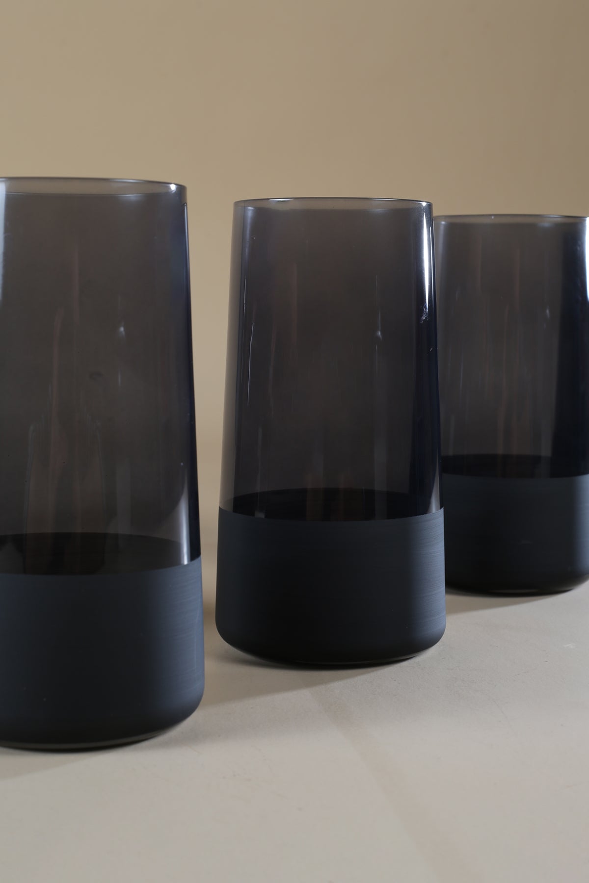 Matte 4'lü Meşrubat Bardağı Seti Siyah 520 cc