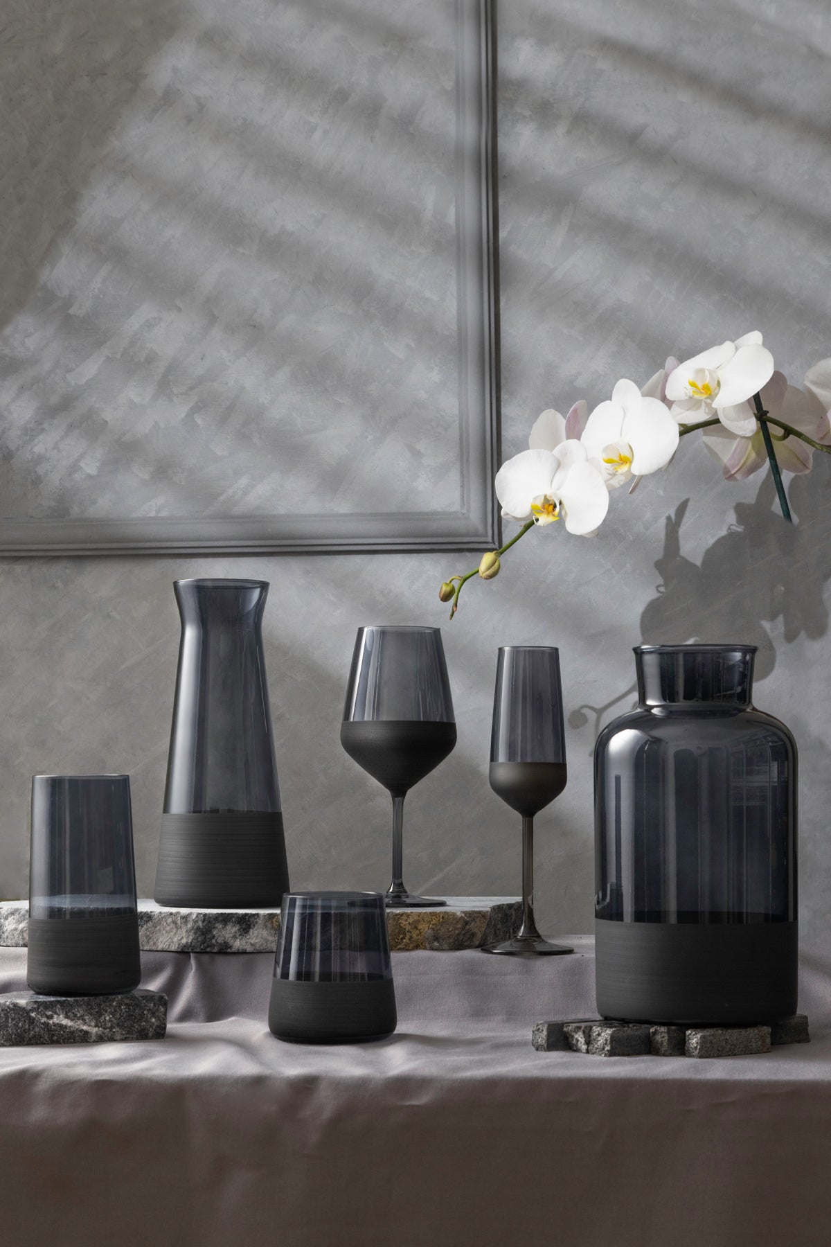 Matte 4'lü Meşrubat Bardağı Seti Siyah 520 cc