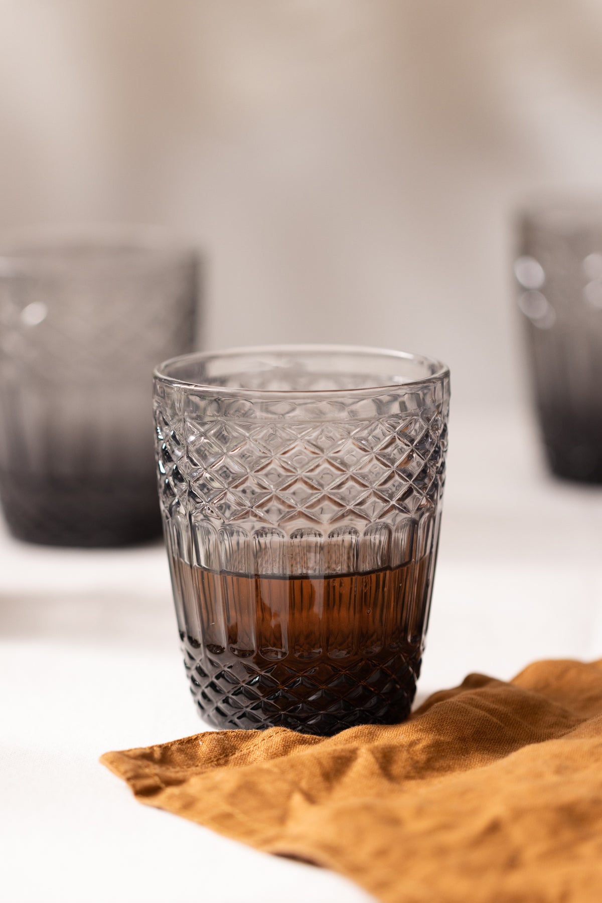 Vega 4'lü Su Bardağı Seti Füme 300 cc