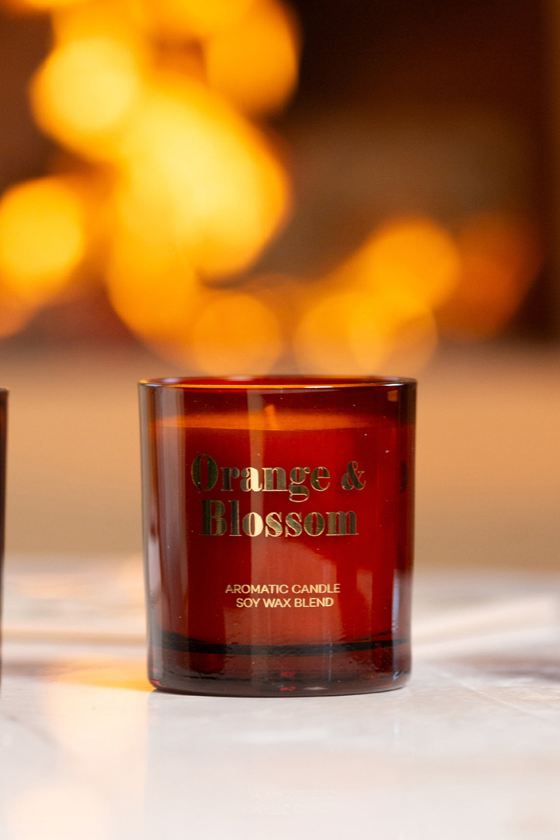Glam Orange Blossom Portakal Çiçeği Kokulu 2'li Mum Seti Turuncu 120 gr - 200 gr