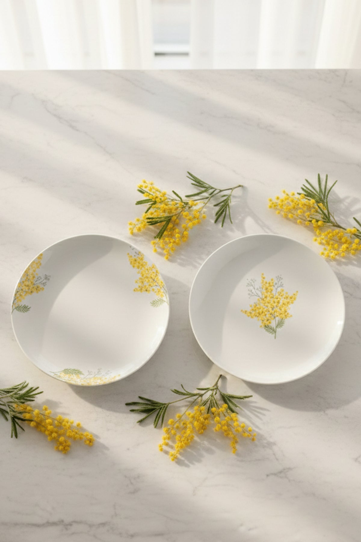 Mimosa Seramik 4'lü Pasta Tabağı Seti 19 cm – Rakle