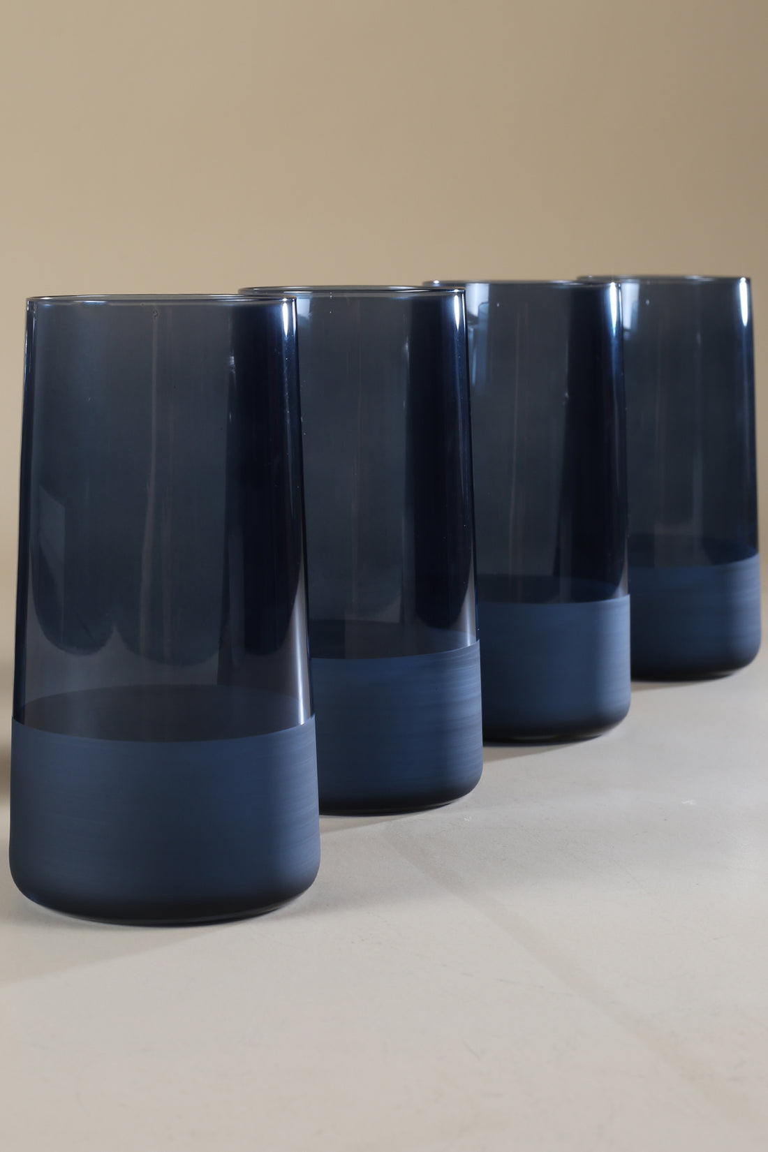 Matte 4'lü Meşrubat Bardağı Seti Mavi 520 cc