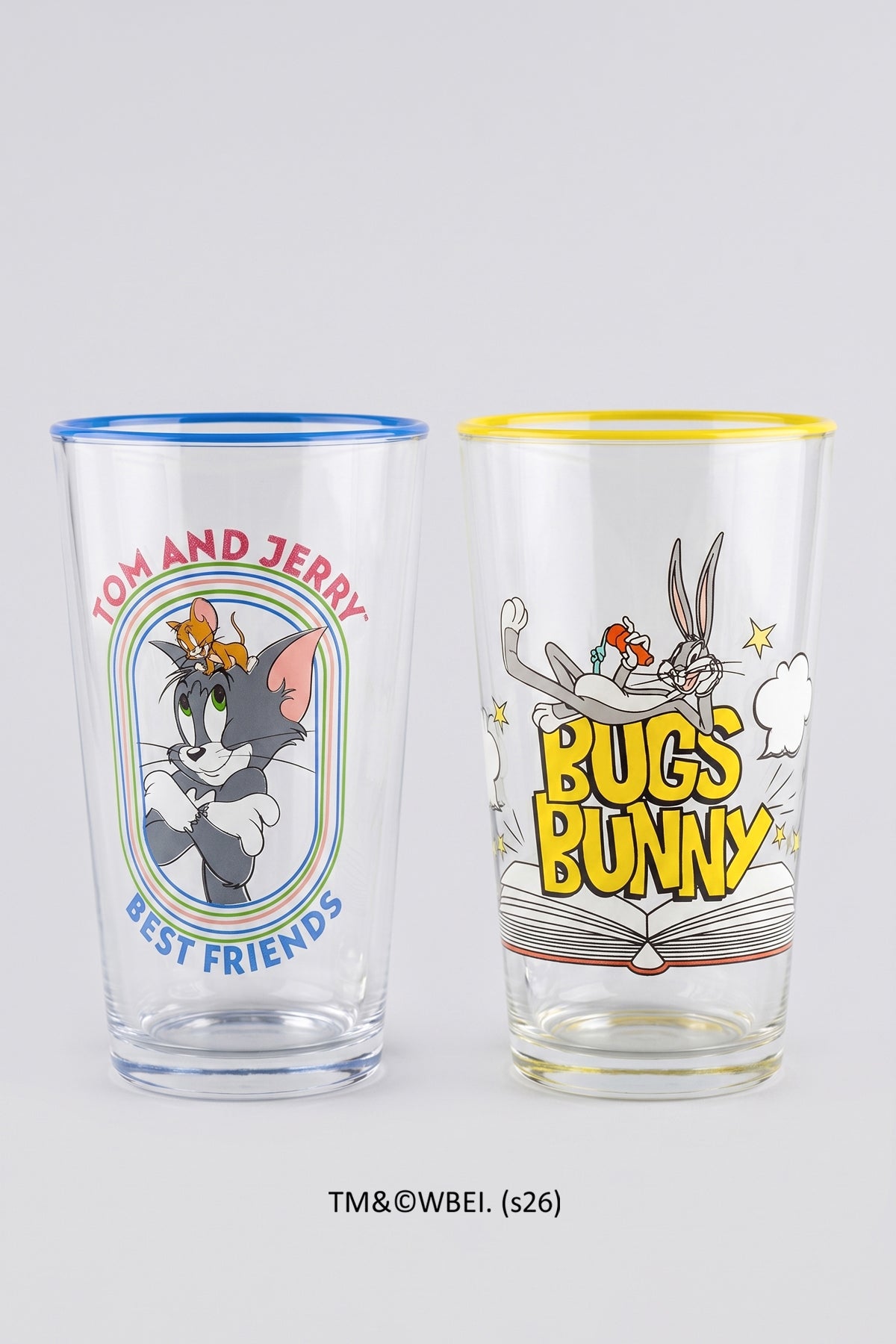Tom and Jerry ve Bugs Bunny 2'li Meşrubat Bardağı Seti 570 cc