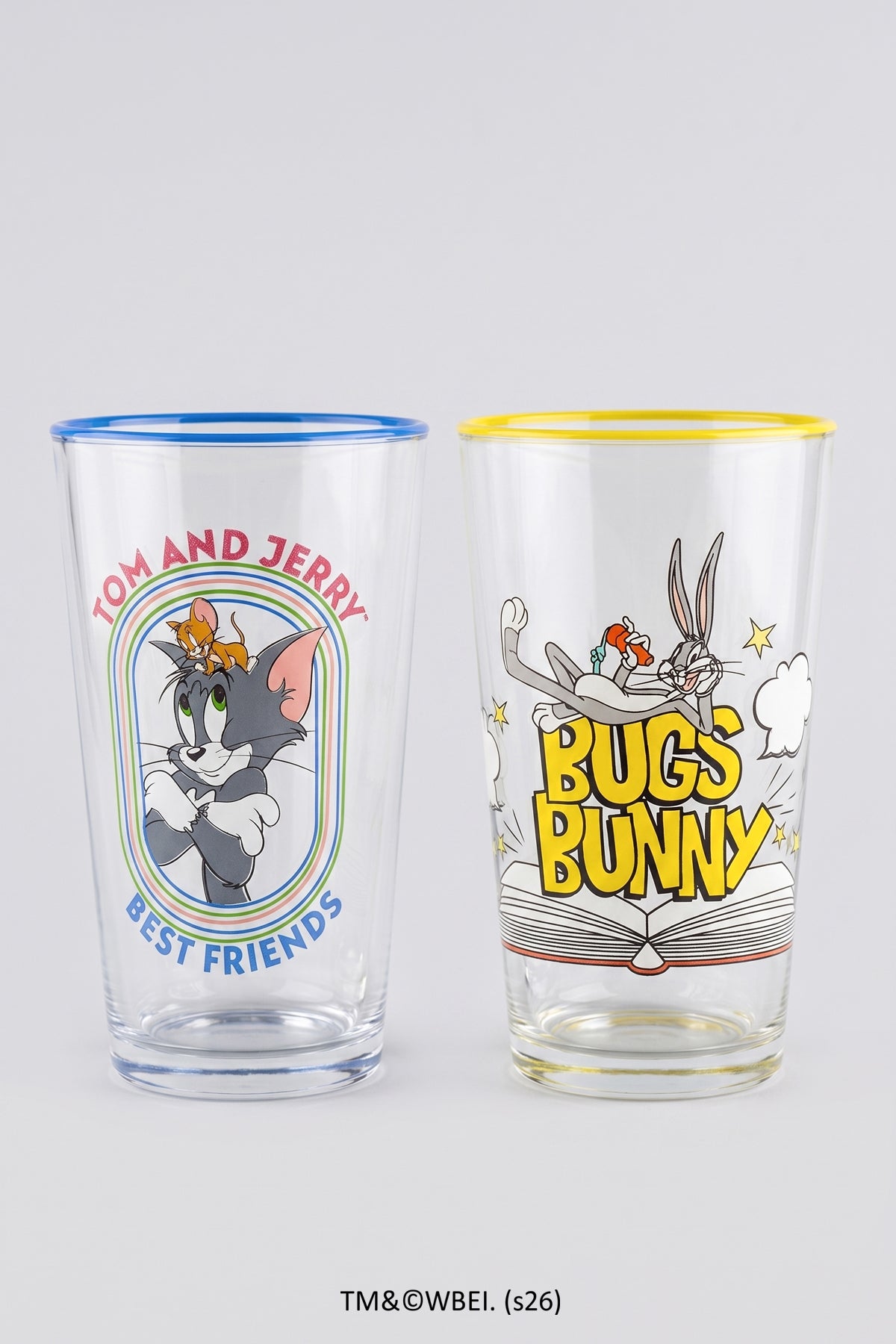 Tom and Jerry ve Bugs Bunny 2'li Meşrubat Bardağı Seti 570 cc