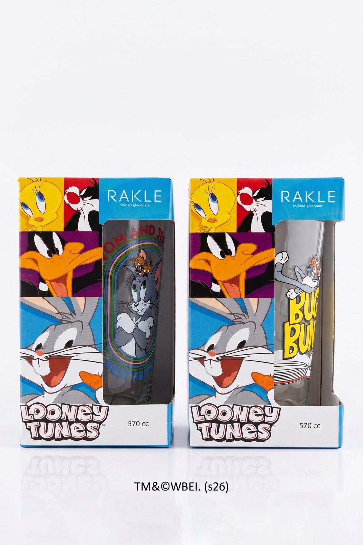 Tom and Jerry ve Bugs Bunny 2'li Meşrubat Bardağı Seti 570 cc