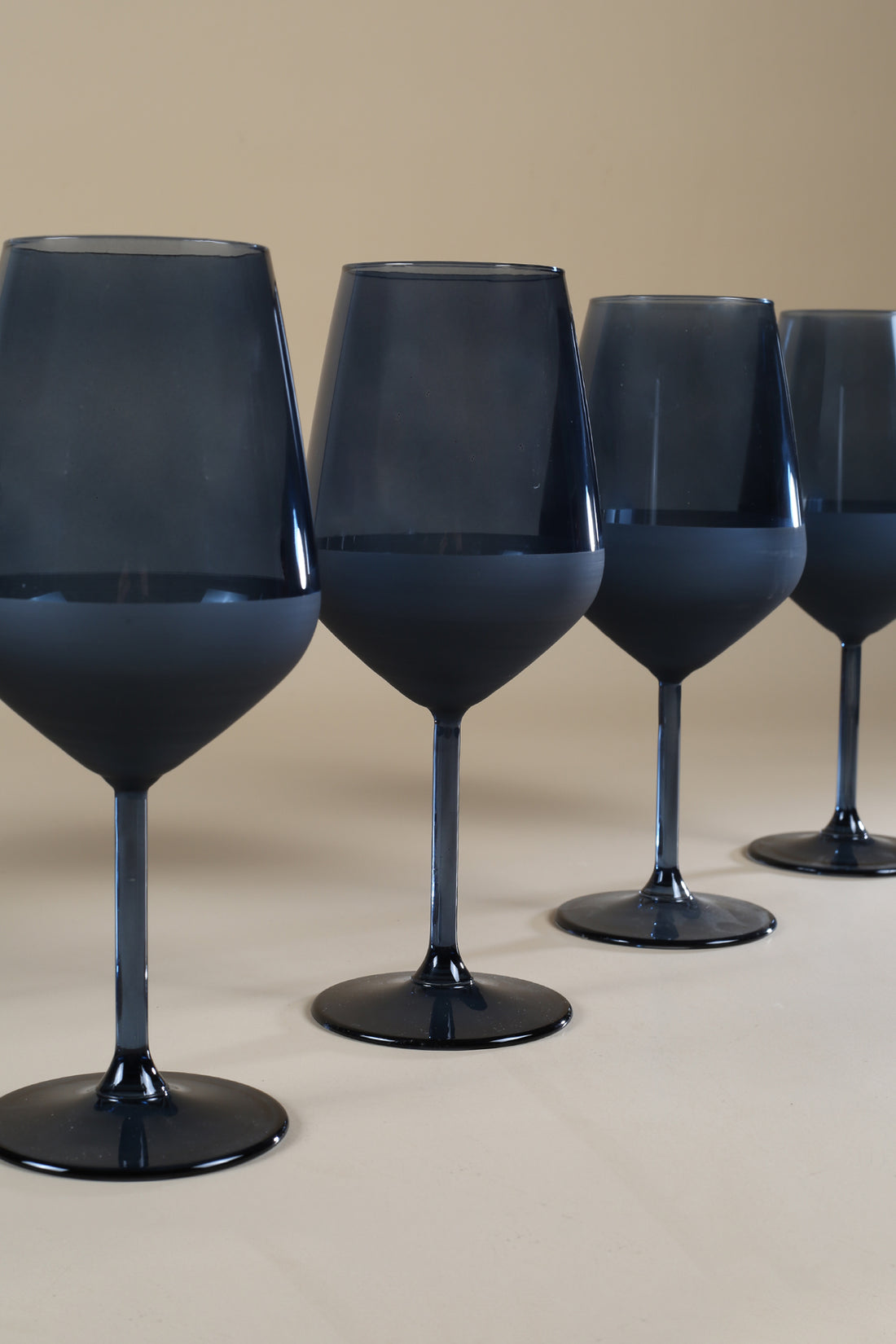 Matte 4'lü Kadeh Seti Mavi 490 cc