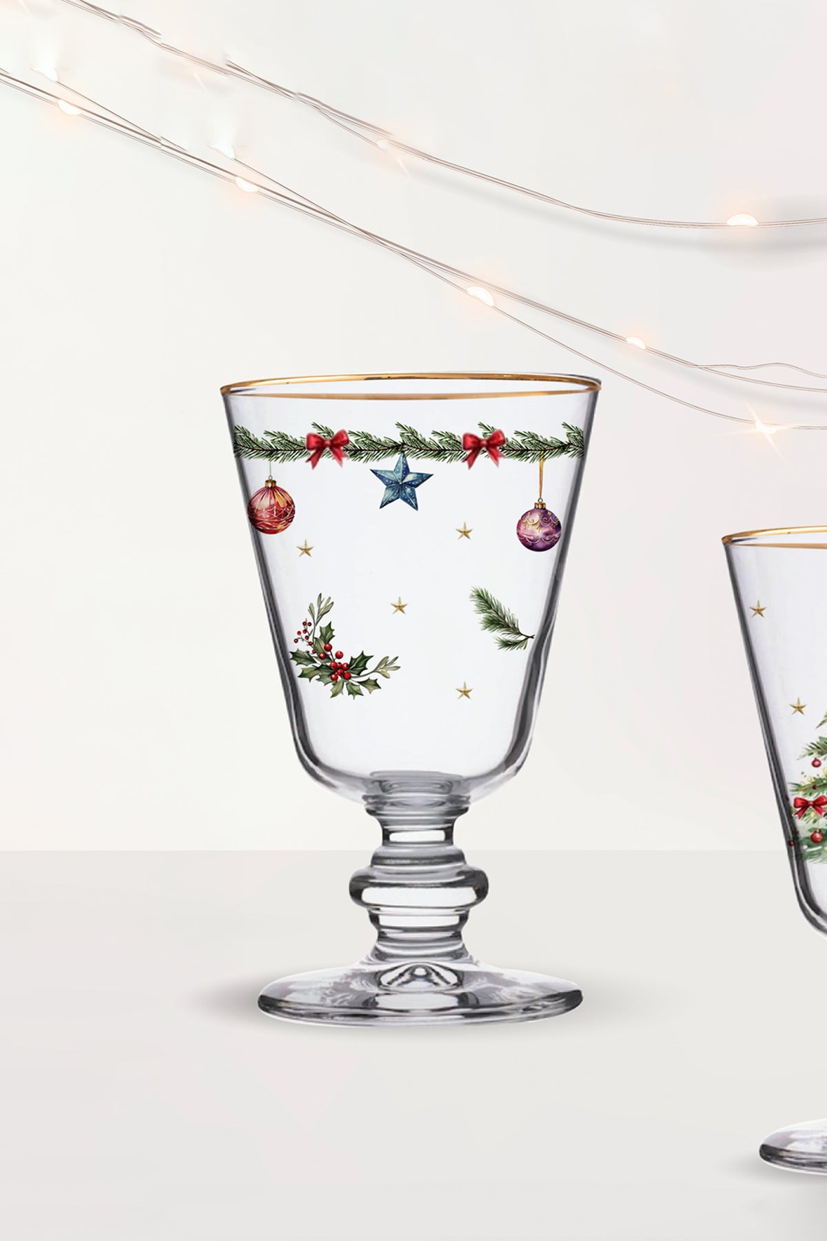 Pine Glow 4'lü Ayaklı Bardak Seti 280 cc