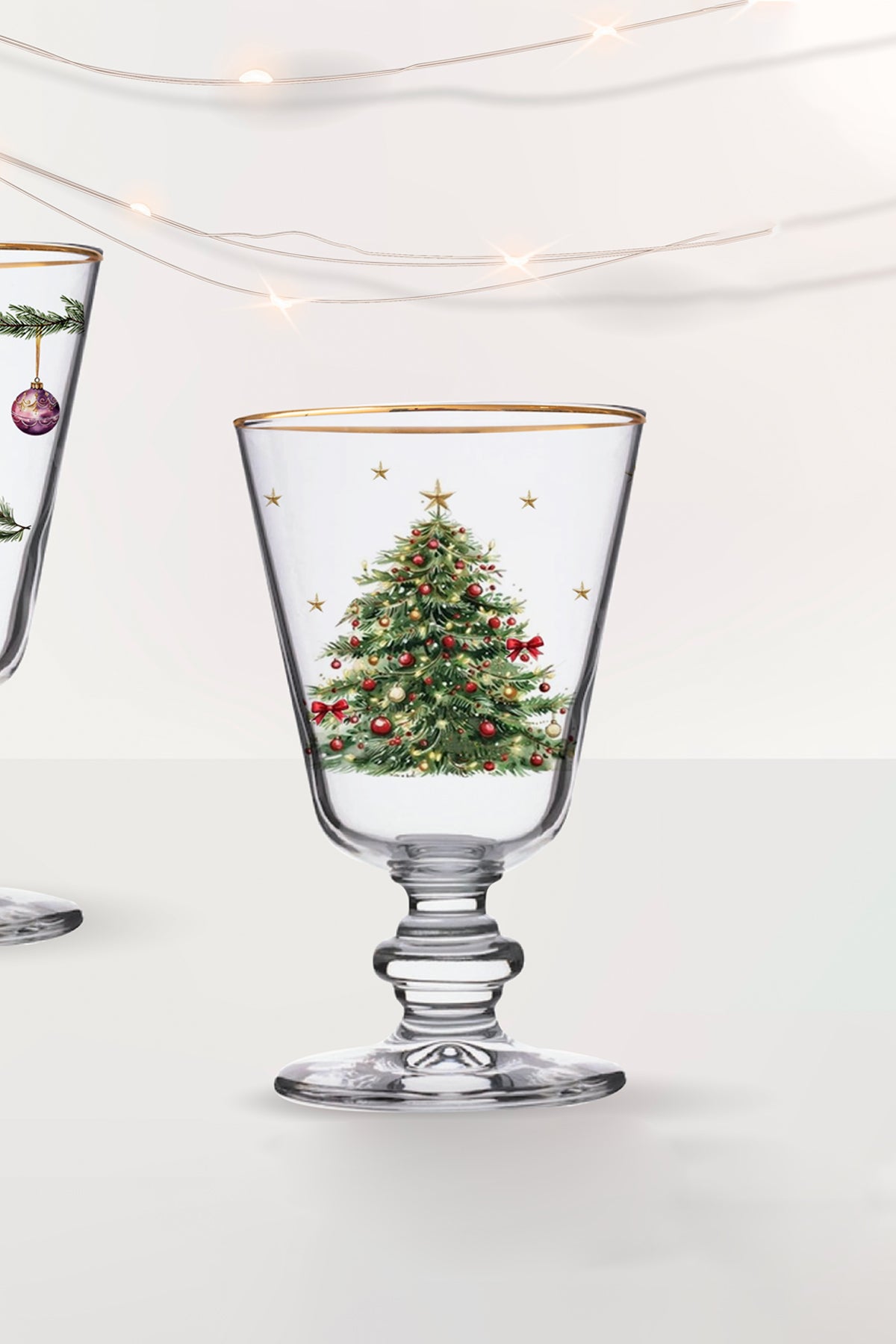 Pine Glow 4'lü Ayaklı Bardak Seti 280 cc