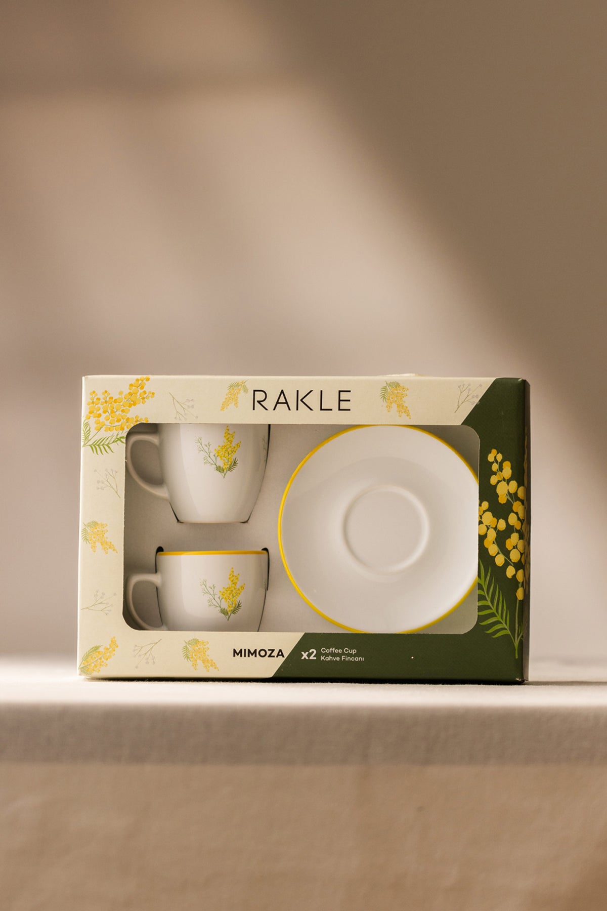 Mimoza Seramik 2'li Kahve Fincan Takımı 110 cc
