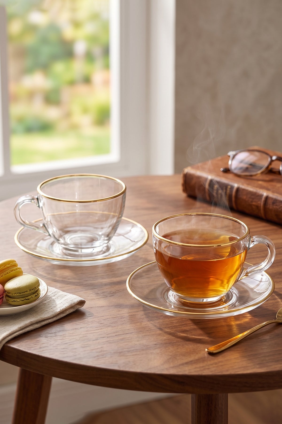 Pure Altın Yaldızlı 2'li Çay Fincanı Seti 240 cc