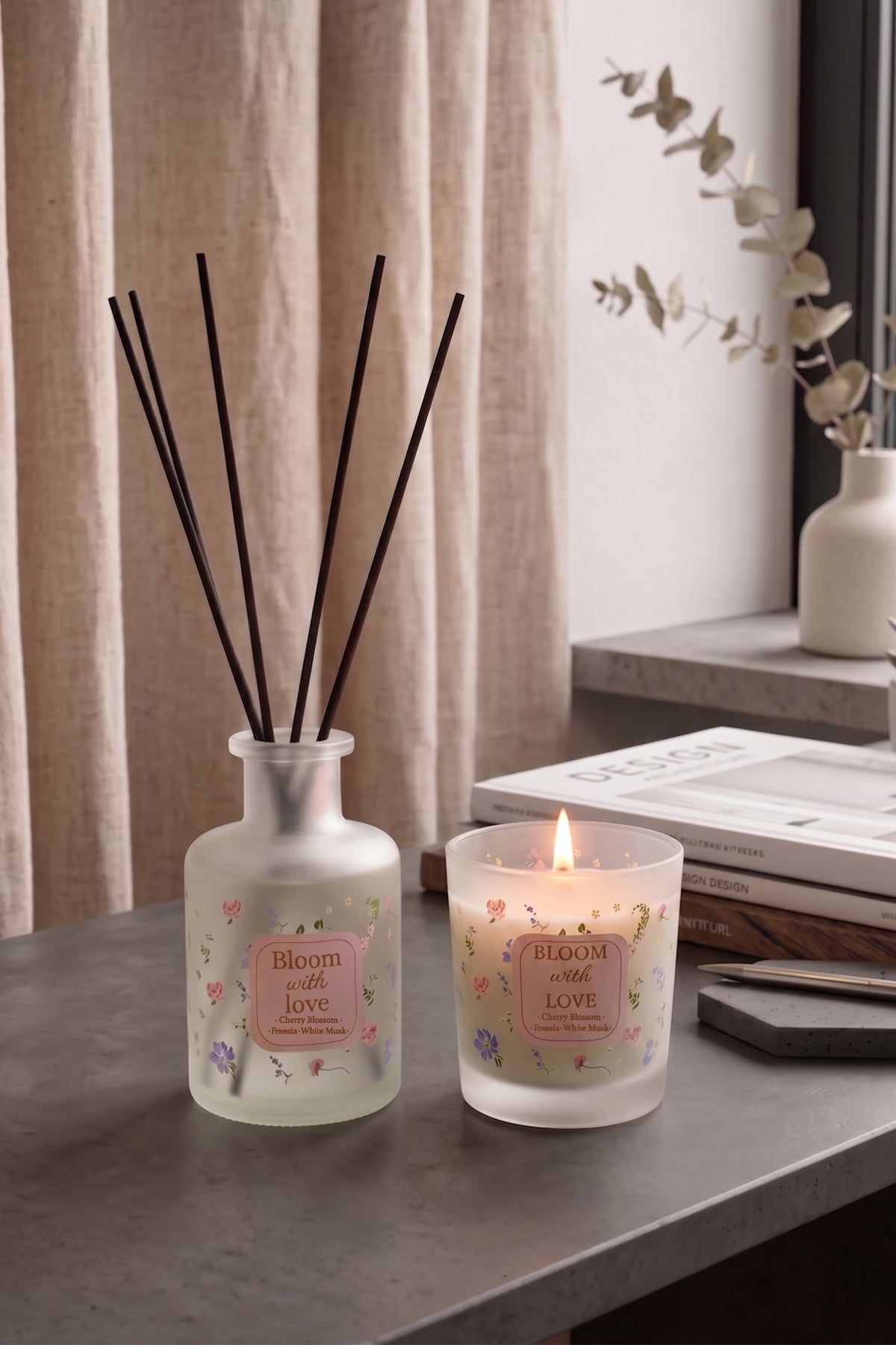 Bloom & Love Oda Kokusu ve Mum Seti 200 cc / 110 gr