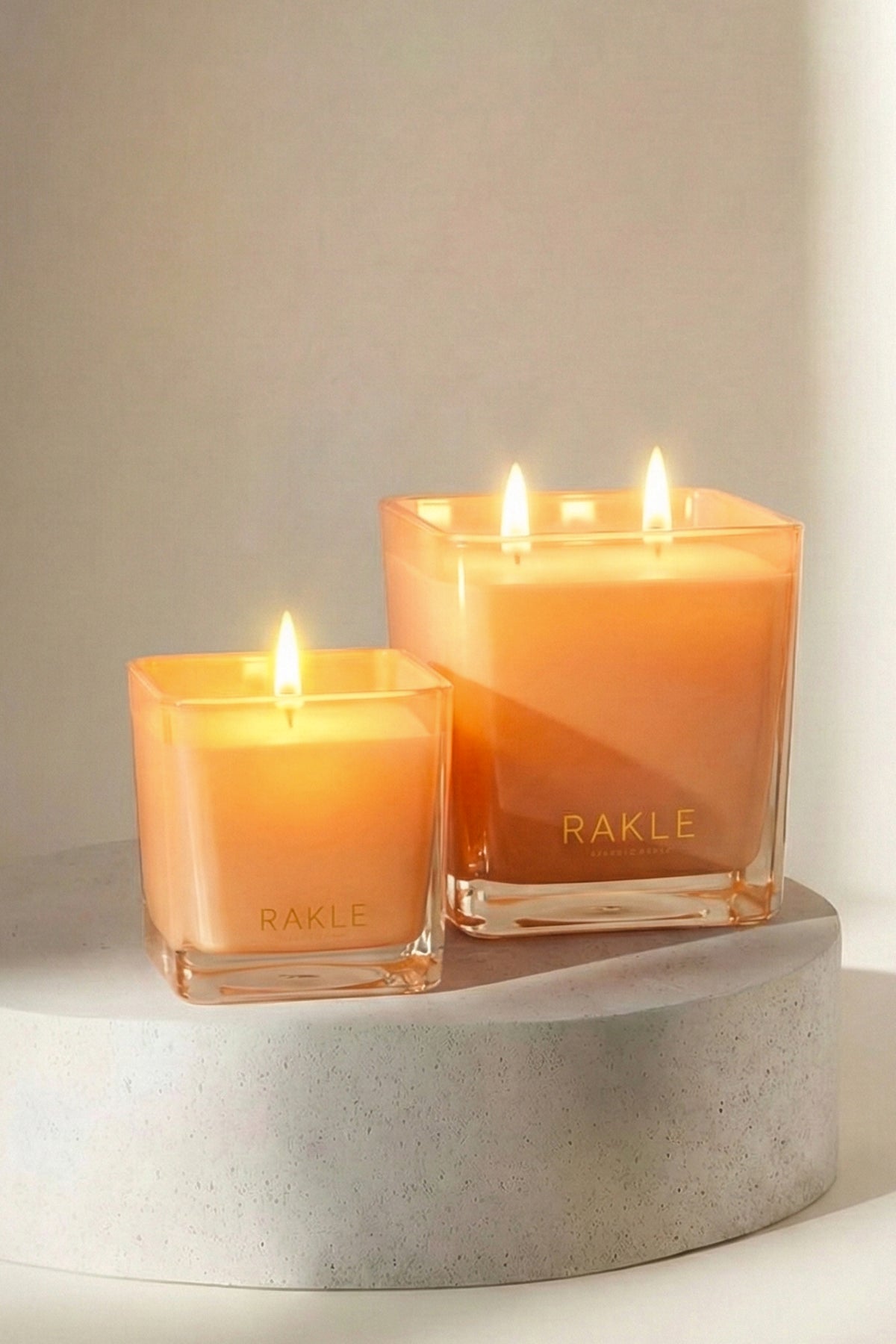 Karre Vanilya Kokulu 2'li Mum Seti Somon 200 gr - 400 gr