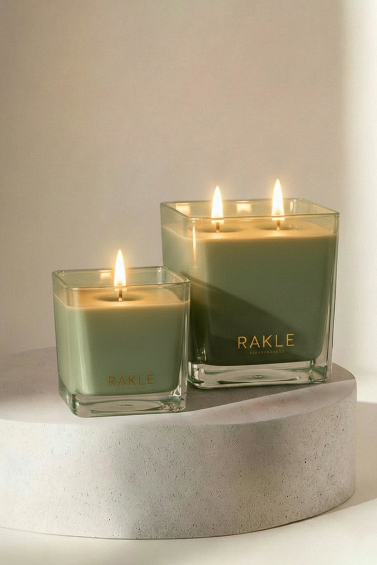 Karre Bergamot Kokulu 2'li Mum Seti Yeşil 200 gr - 400 gr