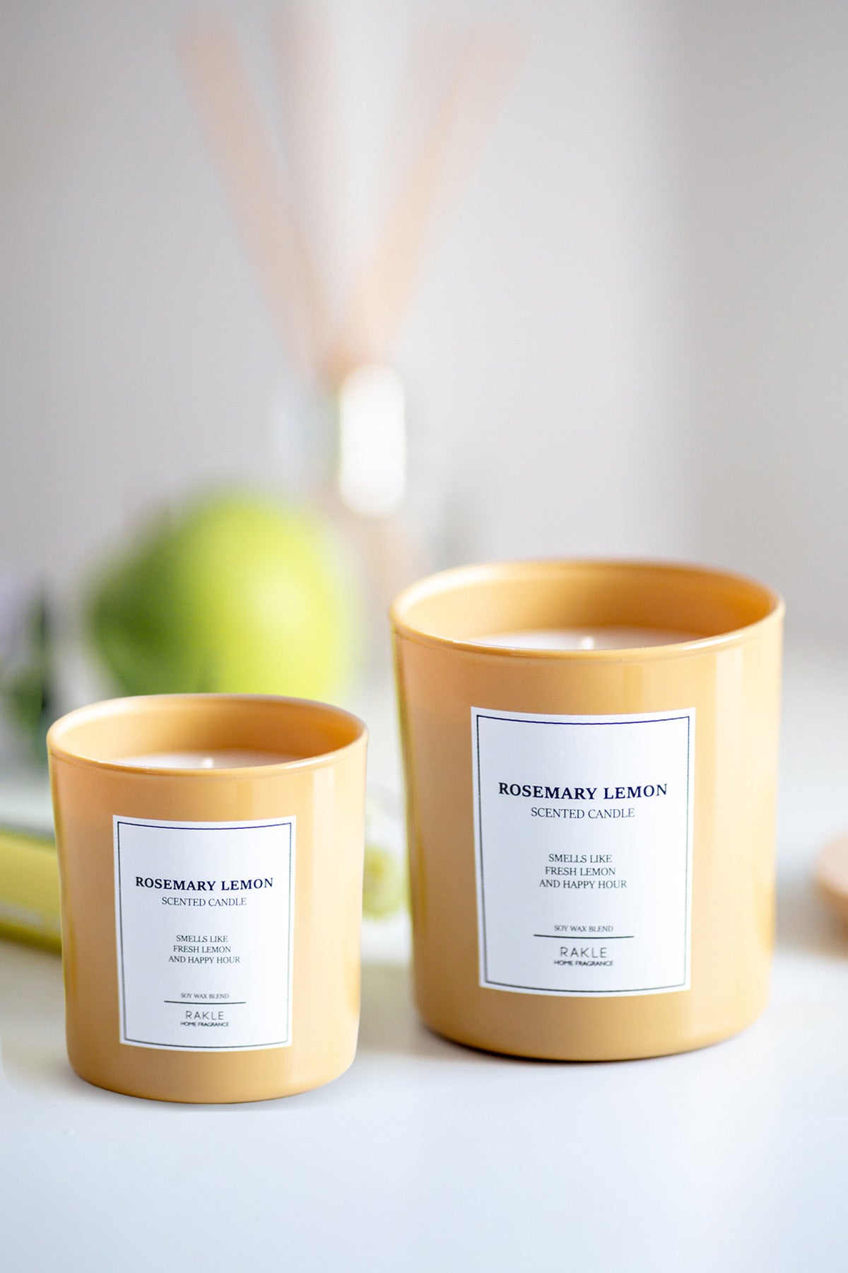 Le Jardin Rosemary Lemon Kokulu 2'li Mum Seti Sarı 120 gr - 200 gr