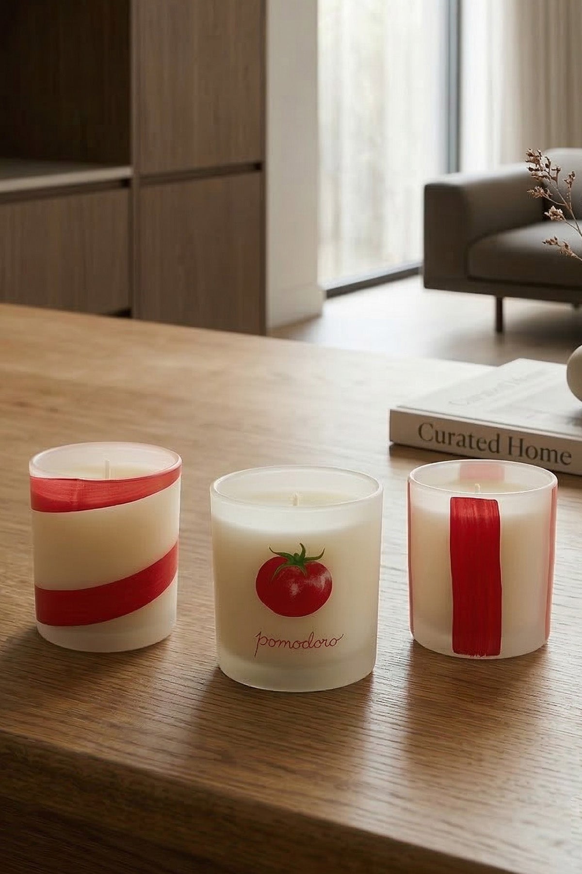 Rakle x Bengi Kurtcebe Pomodoro El Yapımı 3'lü Mum Seti 120 gr