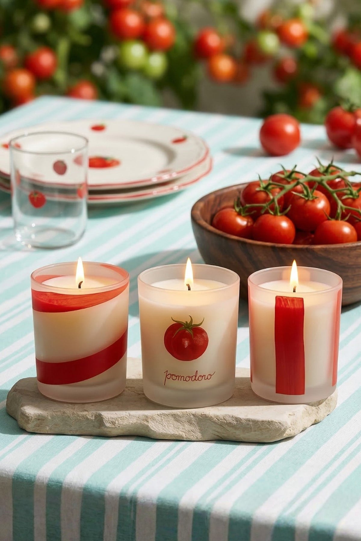 Rakle x Bengi Kurtcebe Pomodoro El Yapımı 3'lü Mum Seti 120 gr