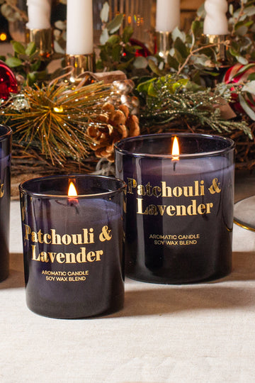 Glam Patchouli Kokulu 2'li Mum Seti Lacivert 120 gr - 200 gr