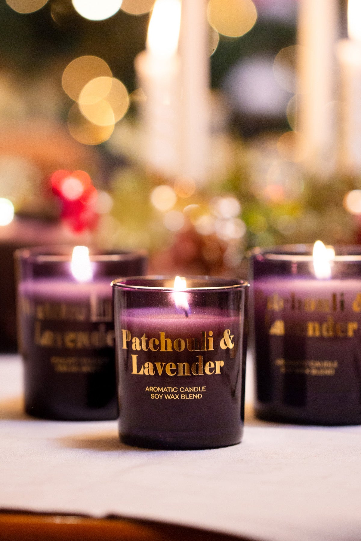 Glam Patchouli Kokulu 2'li Mum Seti Lacivert 120 gr - 200 gr