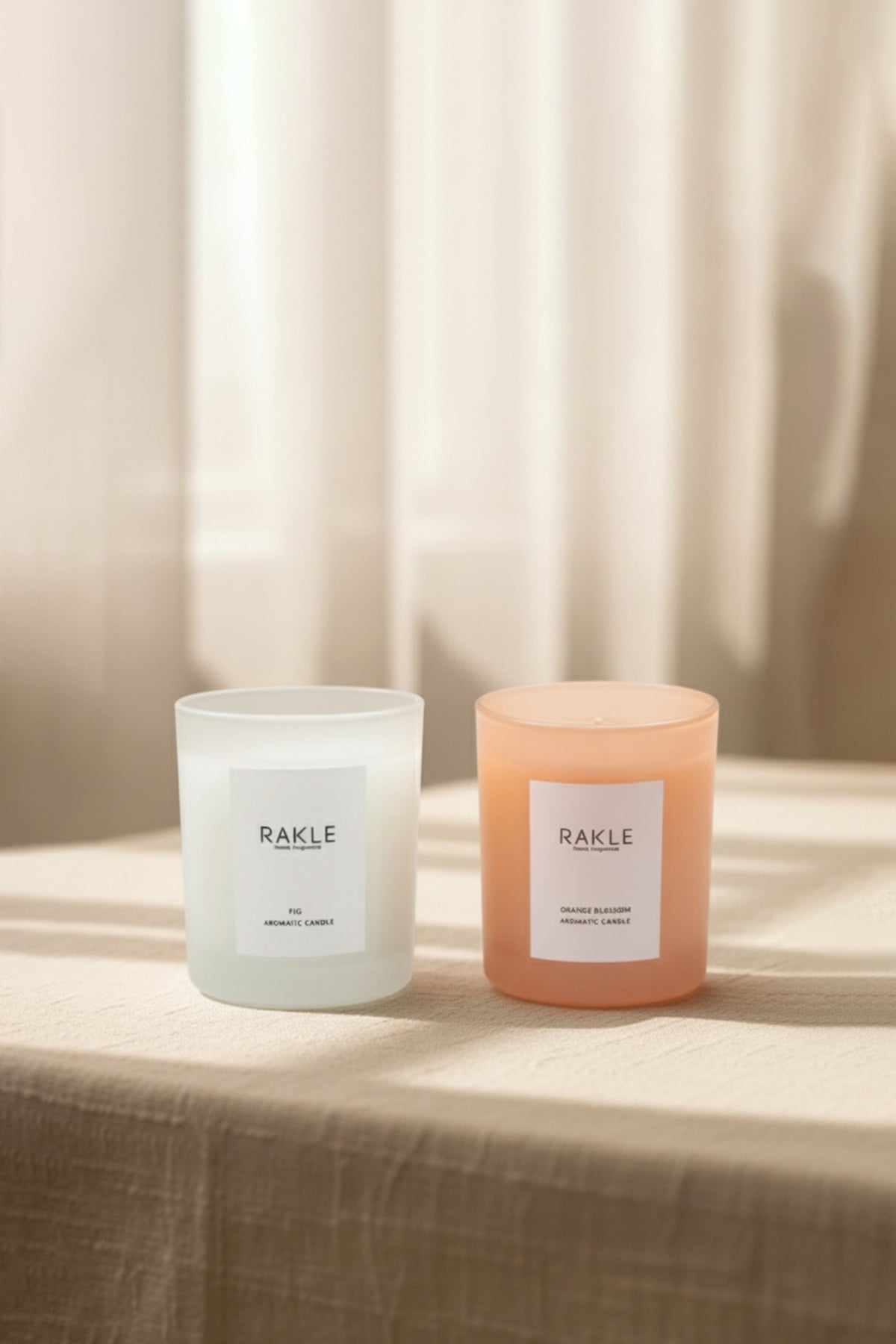 Basic Soft 2'li Mum Seti Beyaz - Turuncu 120 gr