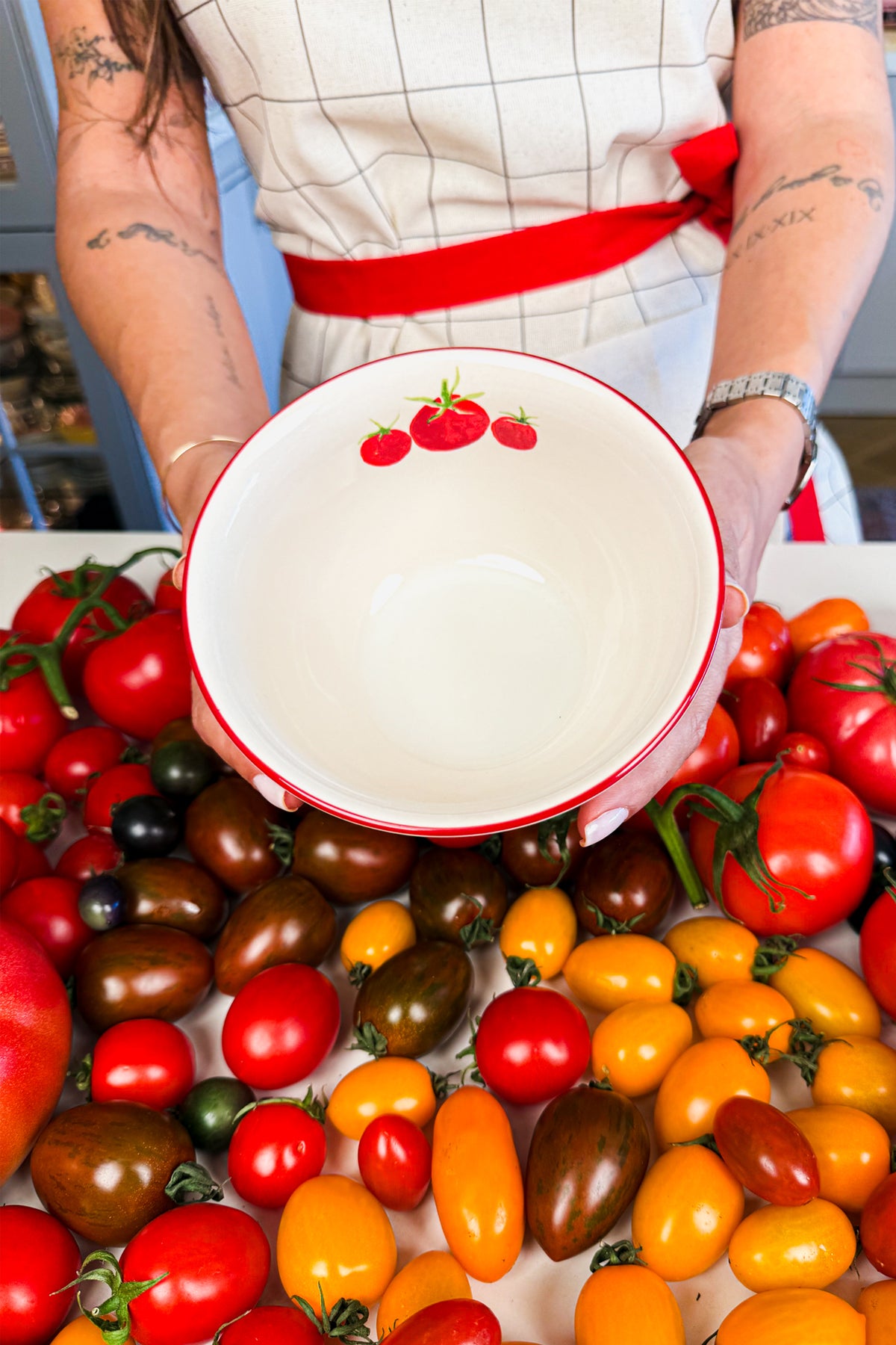 Rakle x Bengi Kurtcebe Pomodoro Stoneware 4'lü Çorba Kasesi Seti 15 cm