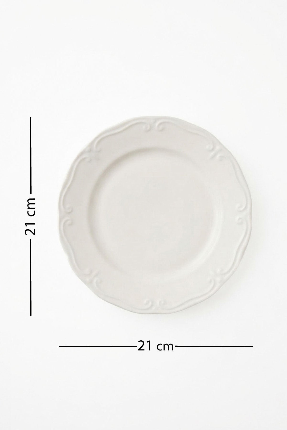 Rakle x Bengi Kurtcebe Anneanne Sofraları Porselen 4'lü Pasta Tabağı Seti 21 cm