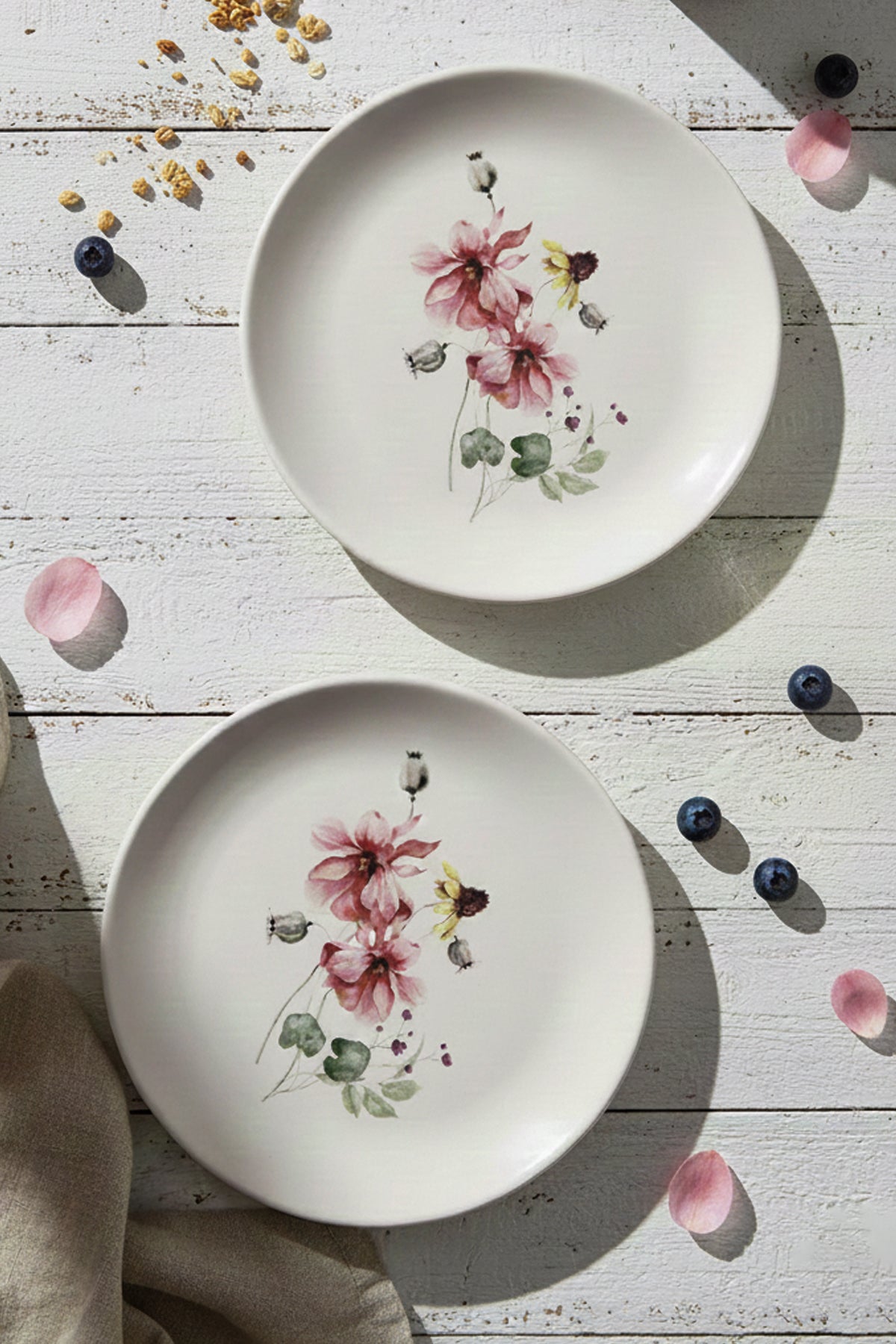 Darrel Seramik 4'lü Pasta Tabağı Seti 19 cm