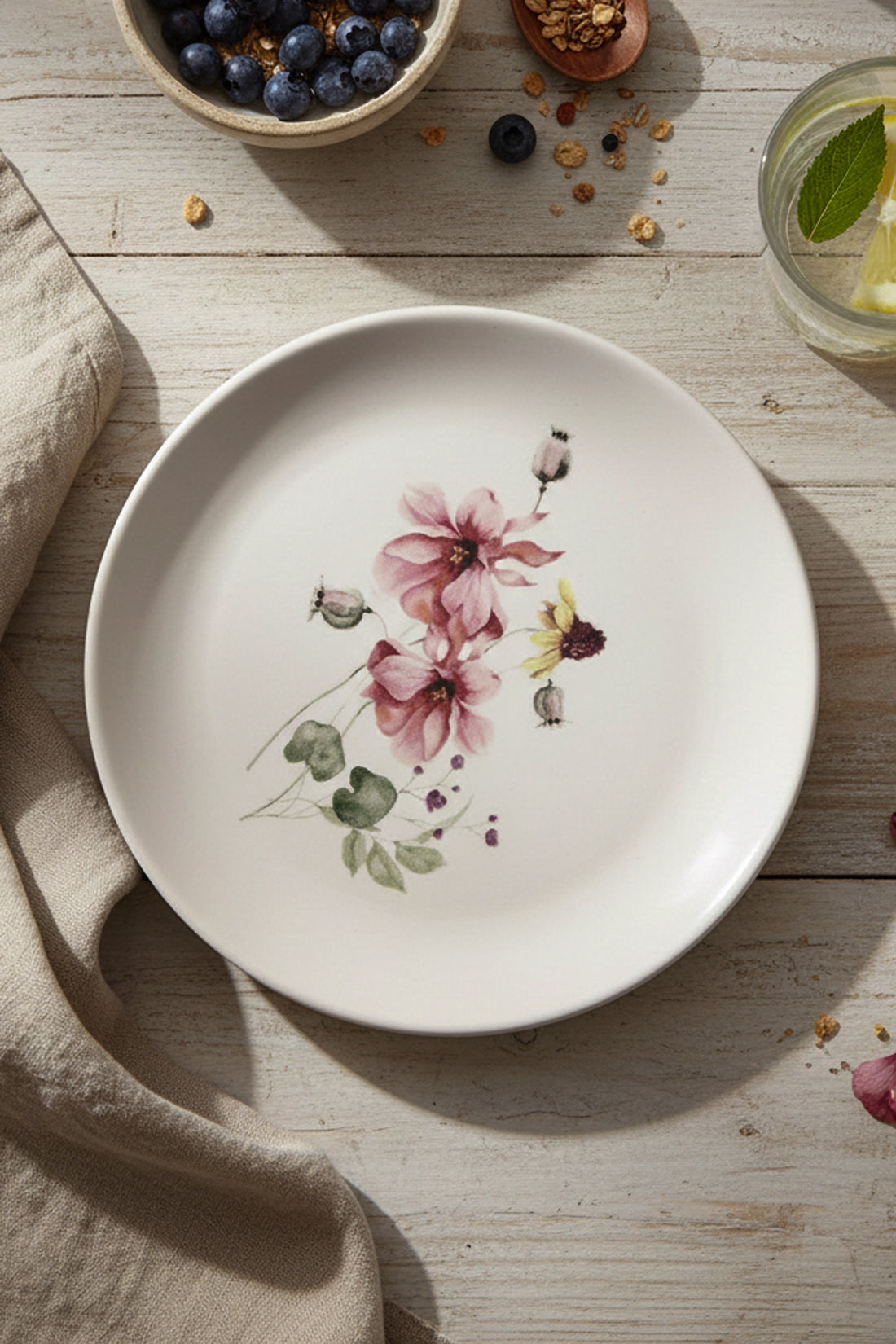 Darrel Seramik 4'lü Pasta Tabağı Seti 19 cm