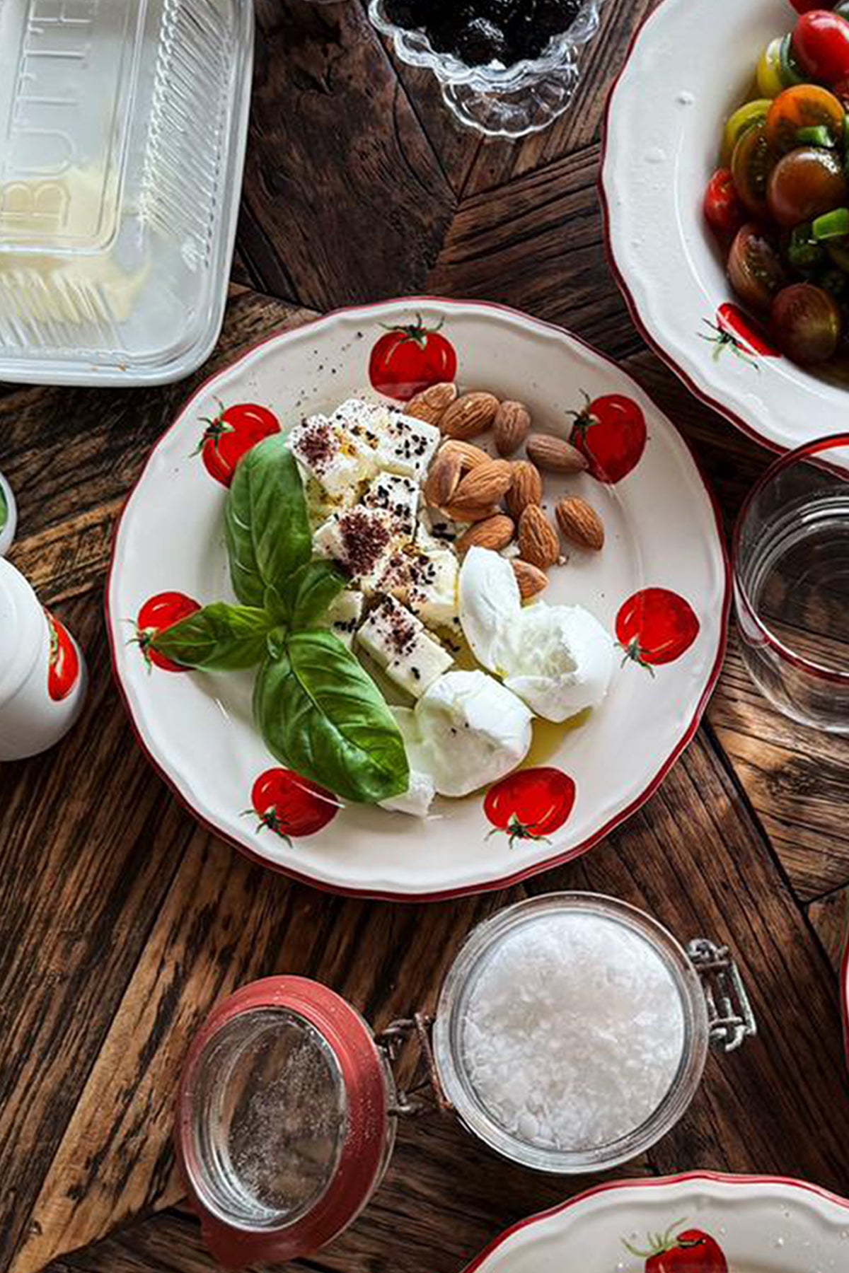 Rakle x Bengi Kurtcebe Pomodoro Stoneware 4'lü Pasta Tabağı Seti 21 cm