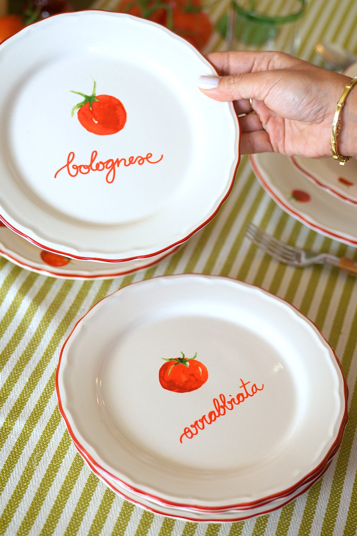 Pomodoro Stoneware 4'lü Meze Tabağı Seti 21 cm