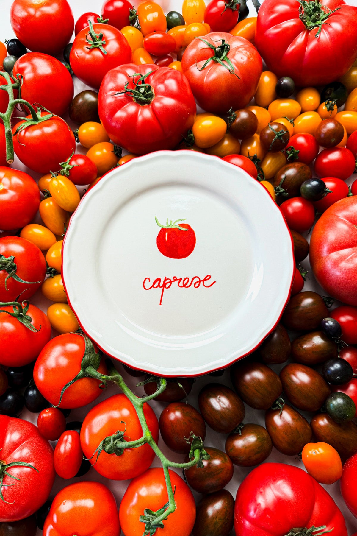 Rakle x Bengi Kurtcebe Pomodoro Stoneware 4'lü Meze Tabağı Seti 21 cm