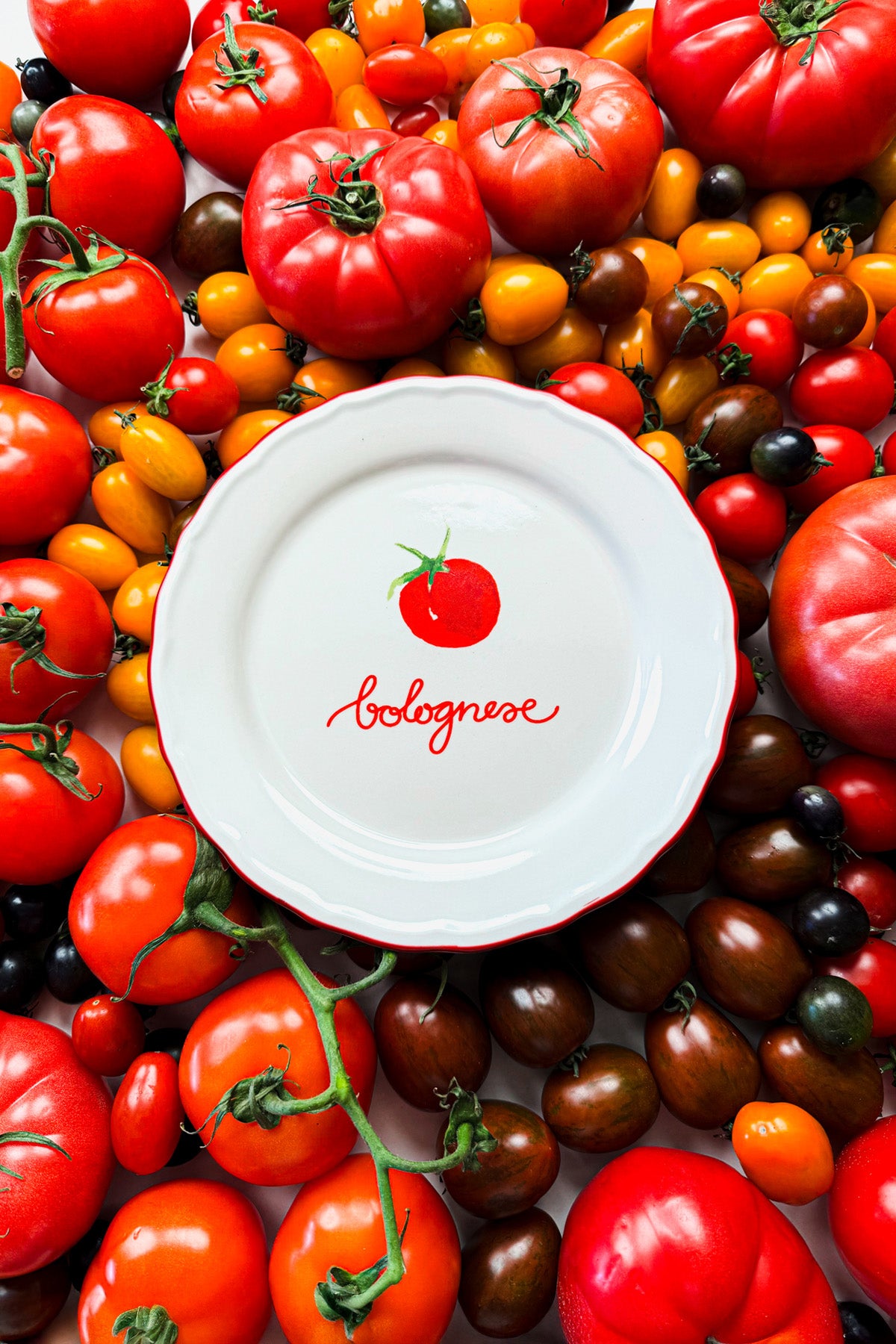 Rakle x Bengi Kurtcebe Pomodoro Stoneware 4'lü Meze Tabağı Seti 21 cm