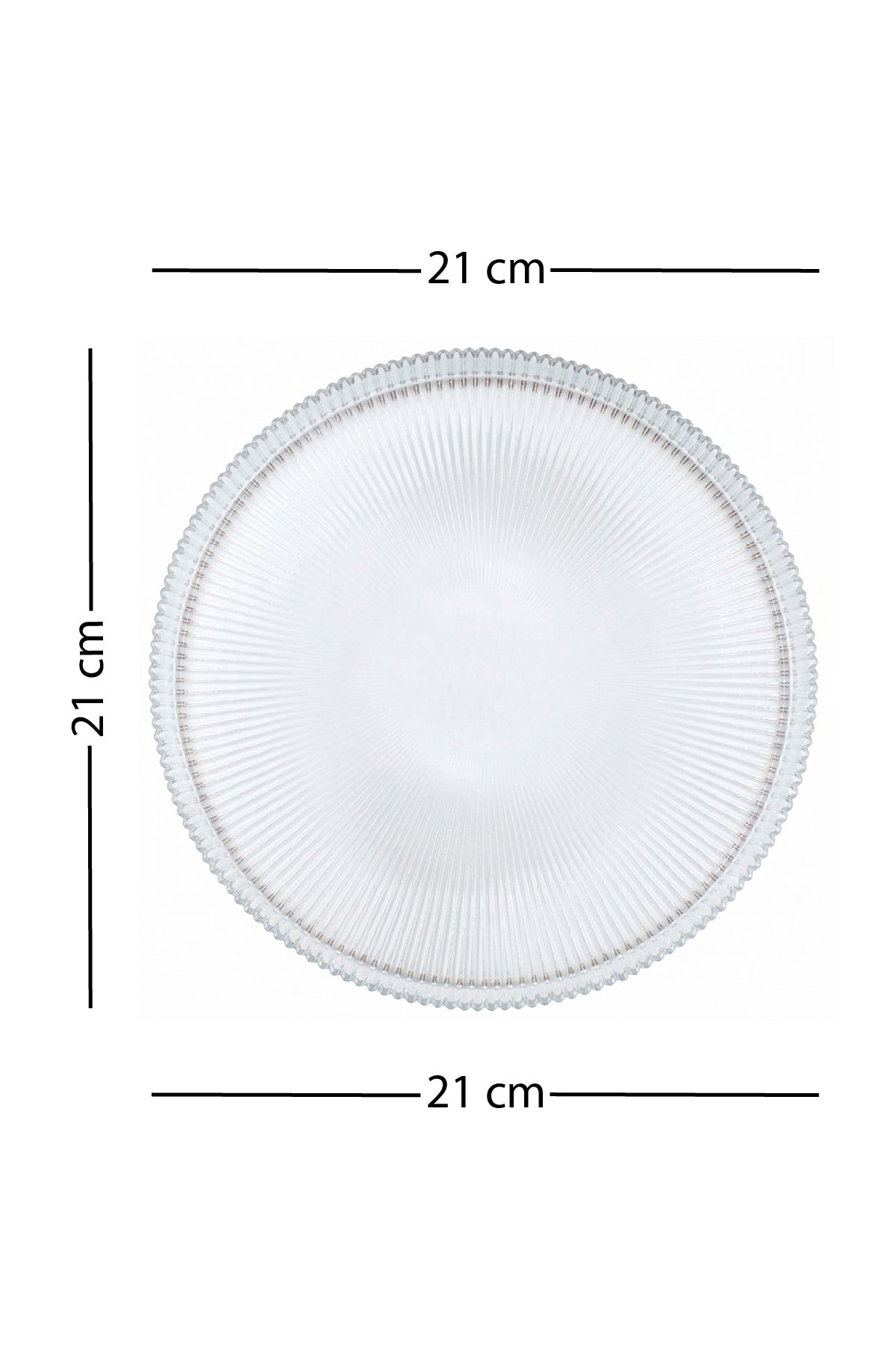 Splendid Gold Cam 4'lü Pasta Tabağı Seti 21 cm