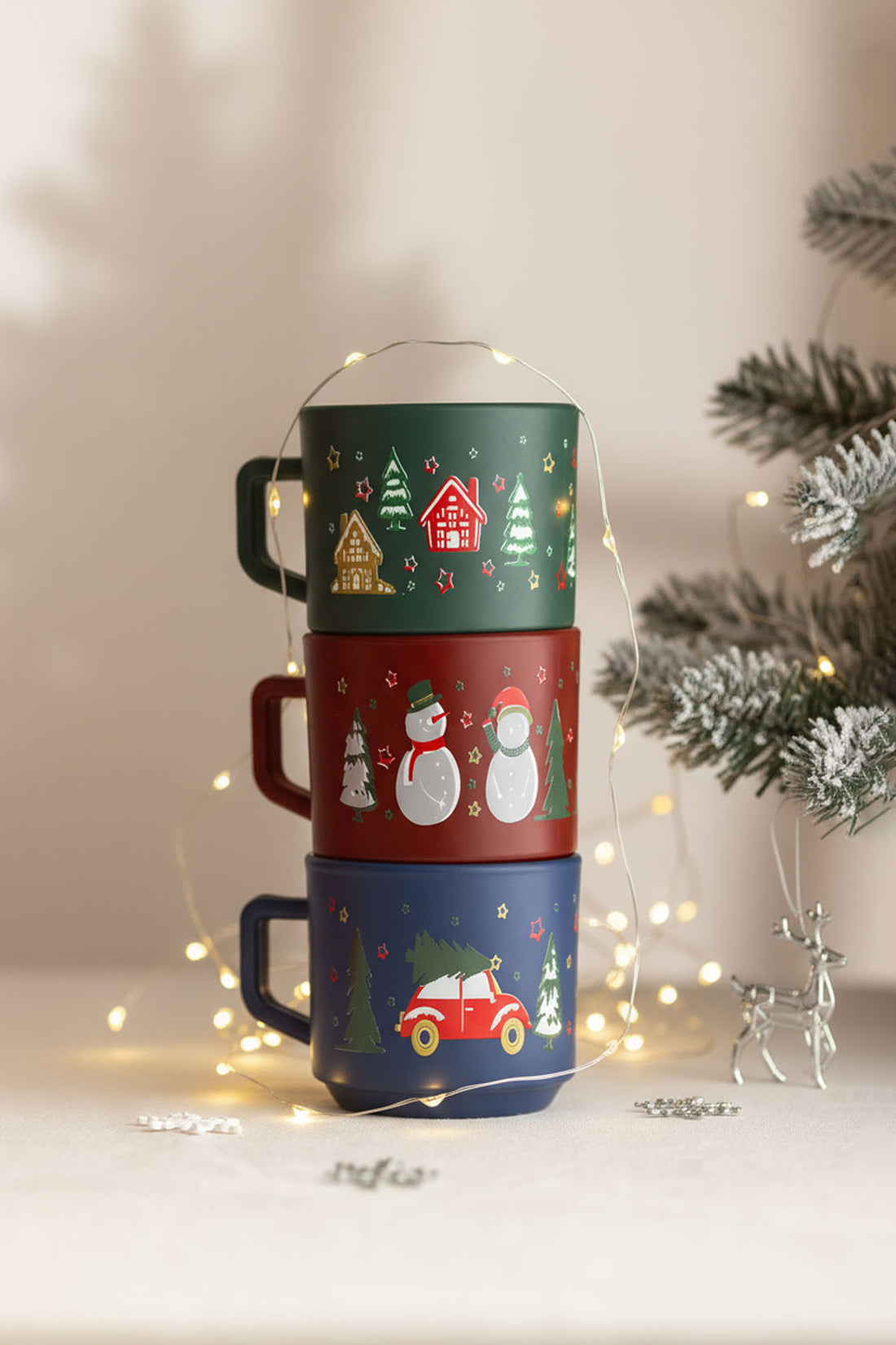 Cup Of Cheer 3'lü Stackable Kupa Seti 180 cc