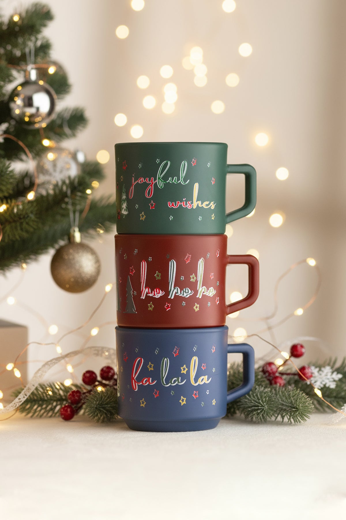 Cup Of Cheer 3'lü Stackable Kupa Seti 180 cc