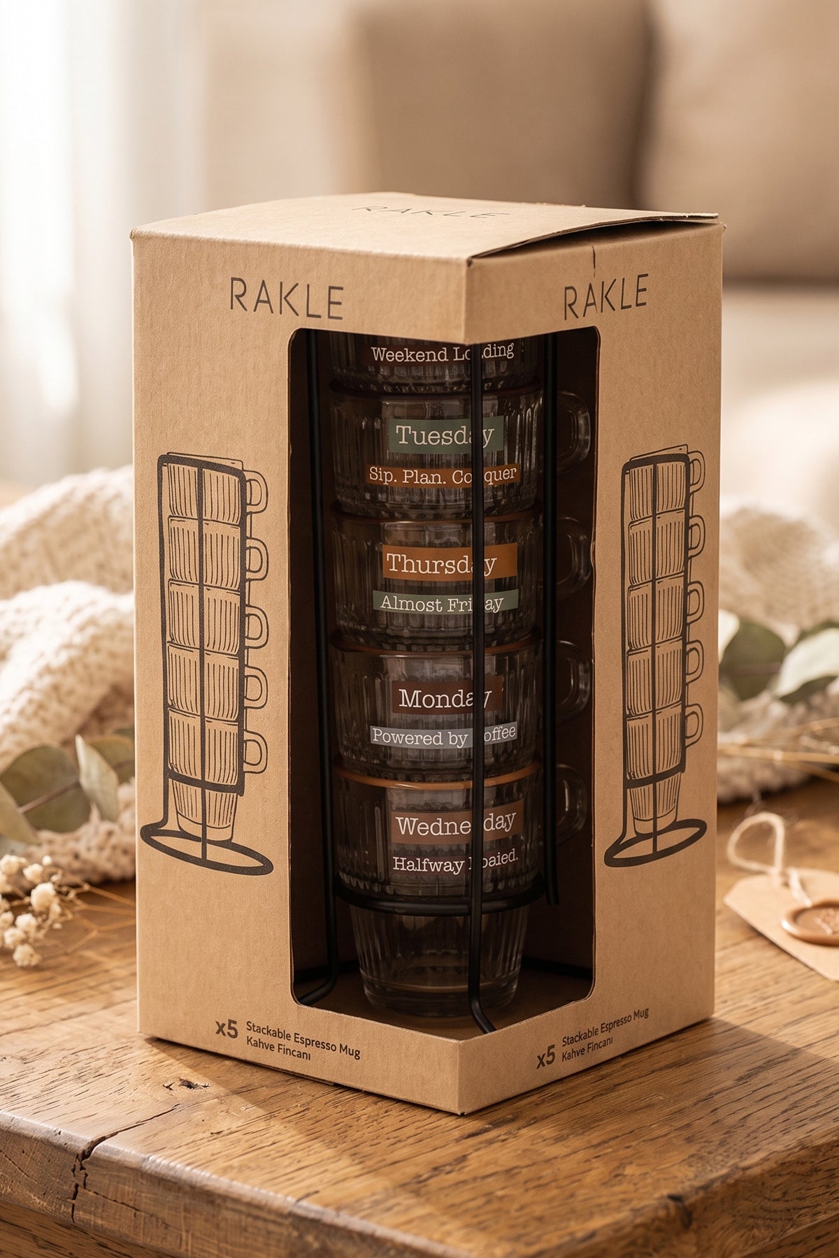 Espresso Week 5'li Stackable Kahve Fincanı Seti 120 cc