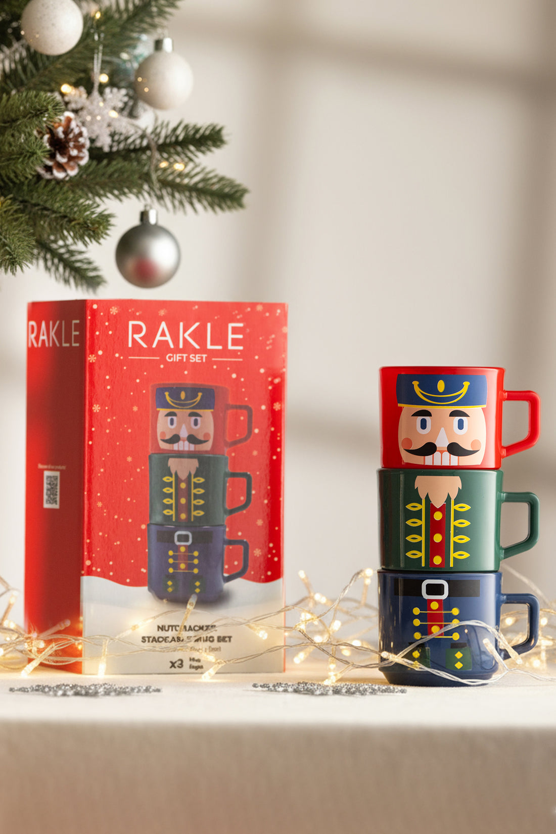 Nutcracker 3'lü Stackable Kupa Seti 180 cc