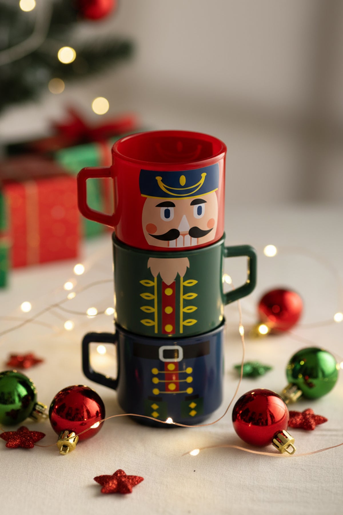 Nutcracker 3'lü Stackable Kupa Seti 180 cc