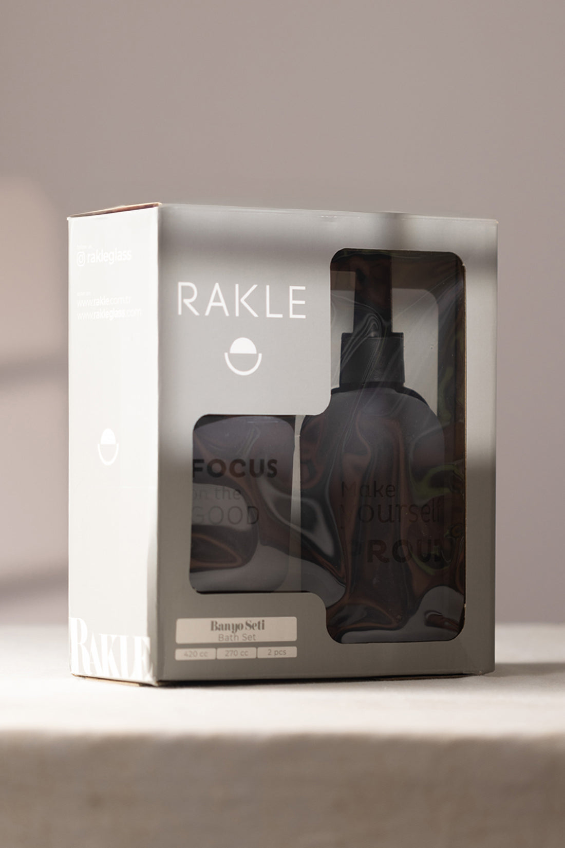 Serenity Sıvı Sabunluk ve Diş Fırçalık Seti Füme