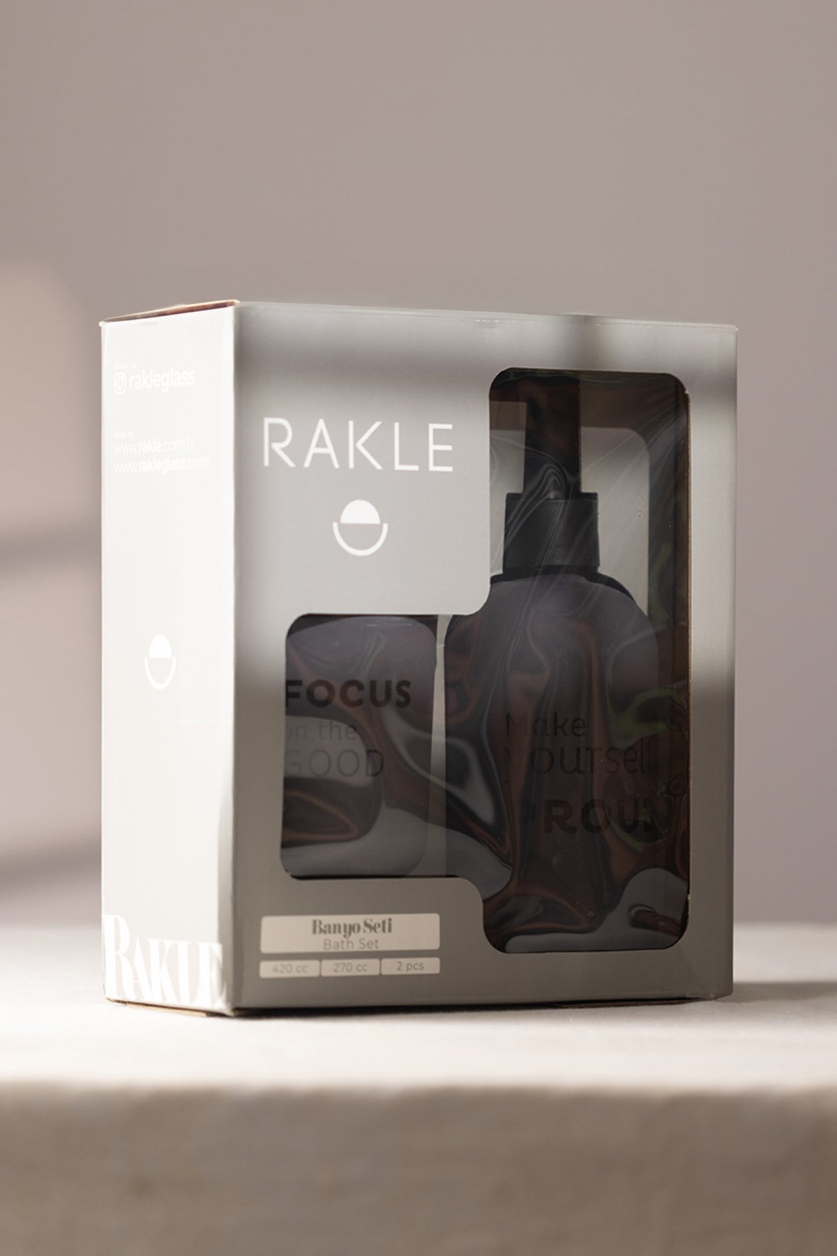 Serenity Sıvı Sabunluk ve Diş Fırçalık Seti Füme