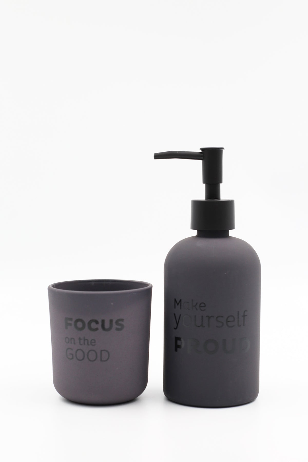 Serenity Sıvı Sabunluk ve Diş Fırçalık Seti Füme