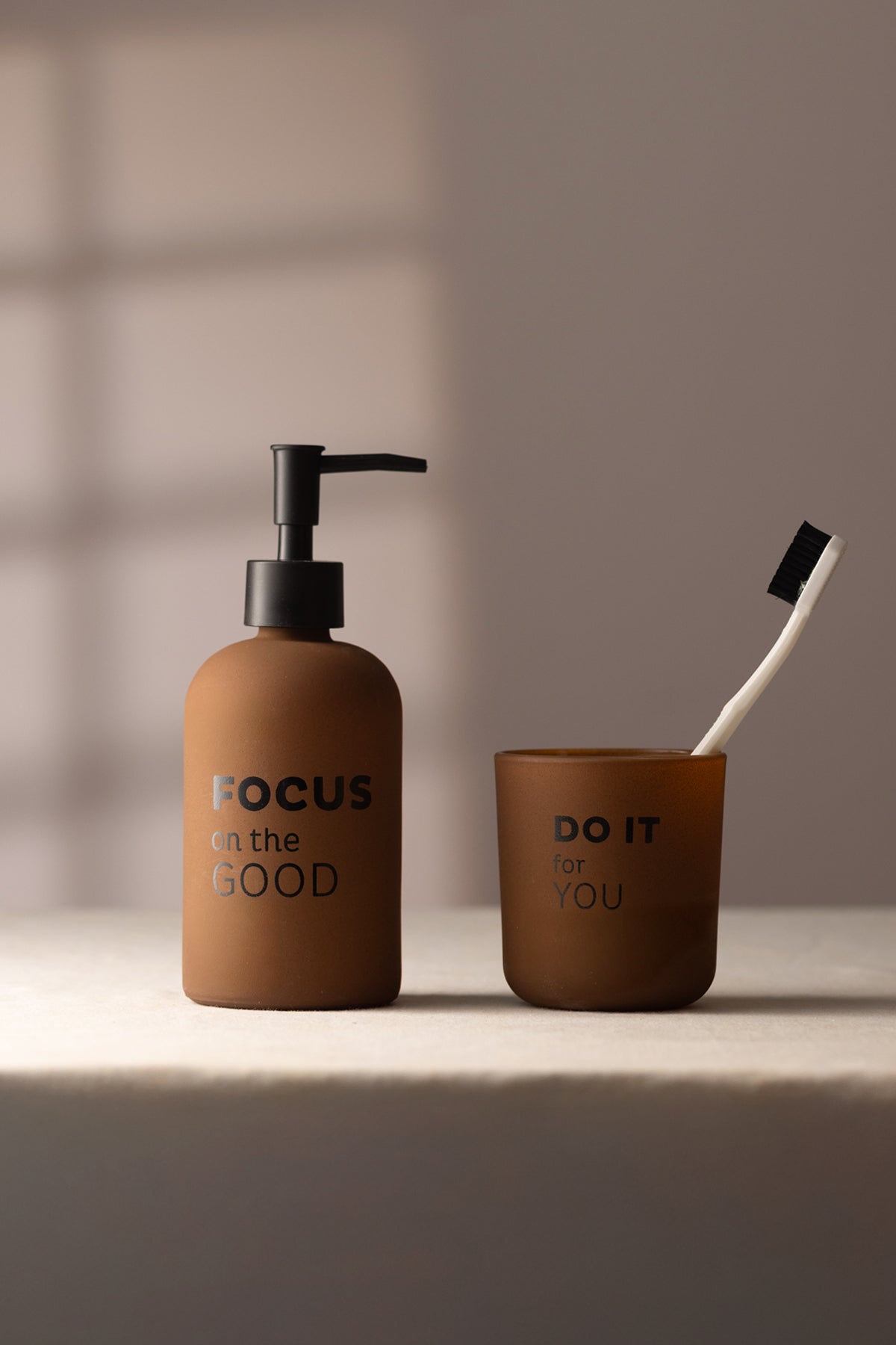 Serenity Sıvı Sabunluk ve Diş Fırçalık Seti Kiremit