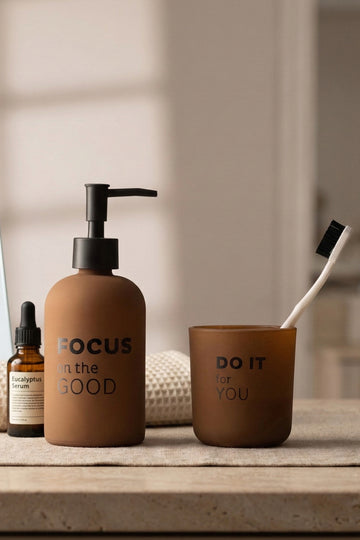 Serenity Sıvı Sabunluk ve Diş Fırçalık Seti Kiremit