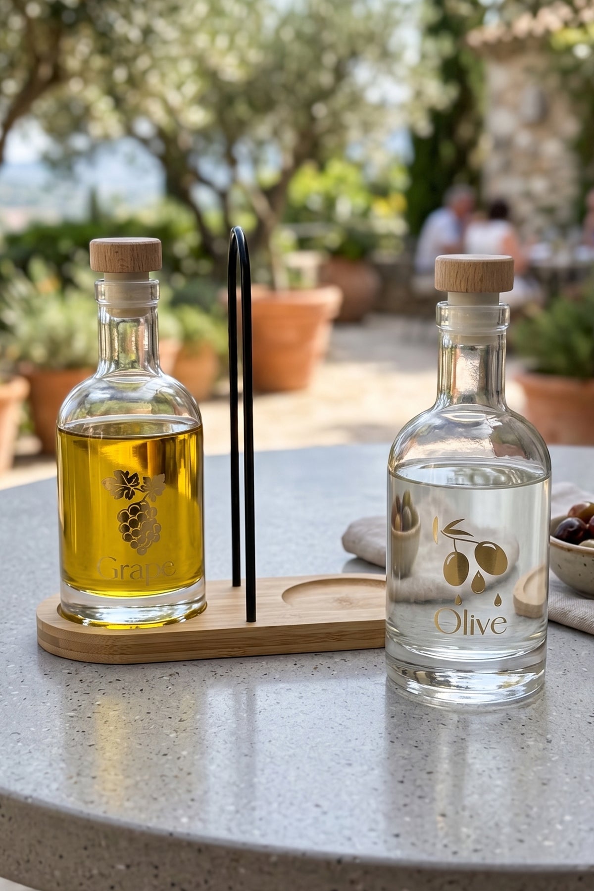 Essence Duo Bambu Stantlı 2'li Yağlık-Sirkelik Seti 200 cc