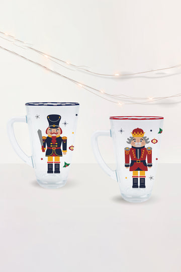 Nutcracker 2'li Kupa Seti Mavi-Kırmızı 400 cc