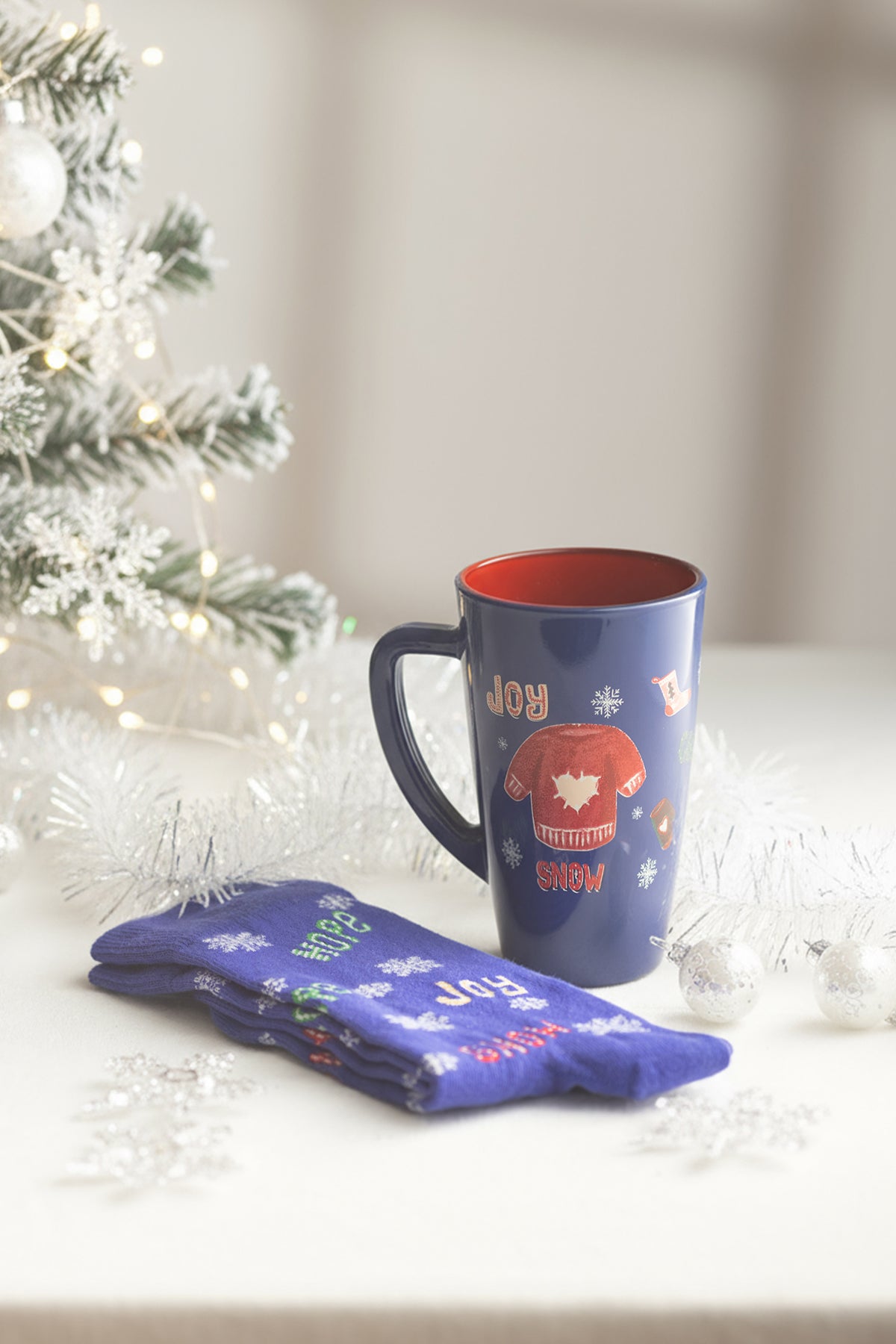 Christmas Joy&Snow Çoraplı Hediye Seti Lacivert 400 cc