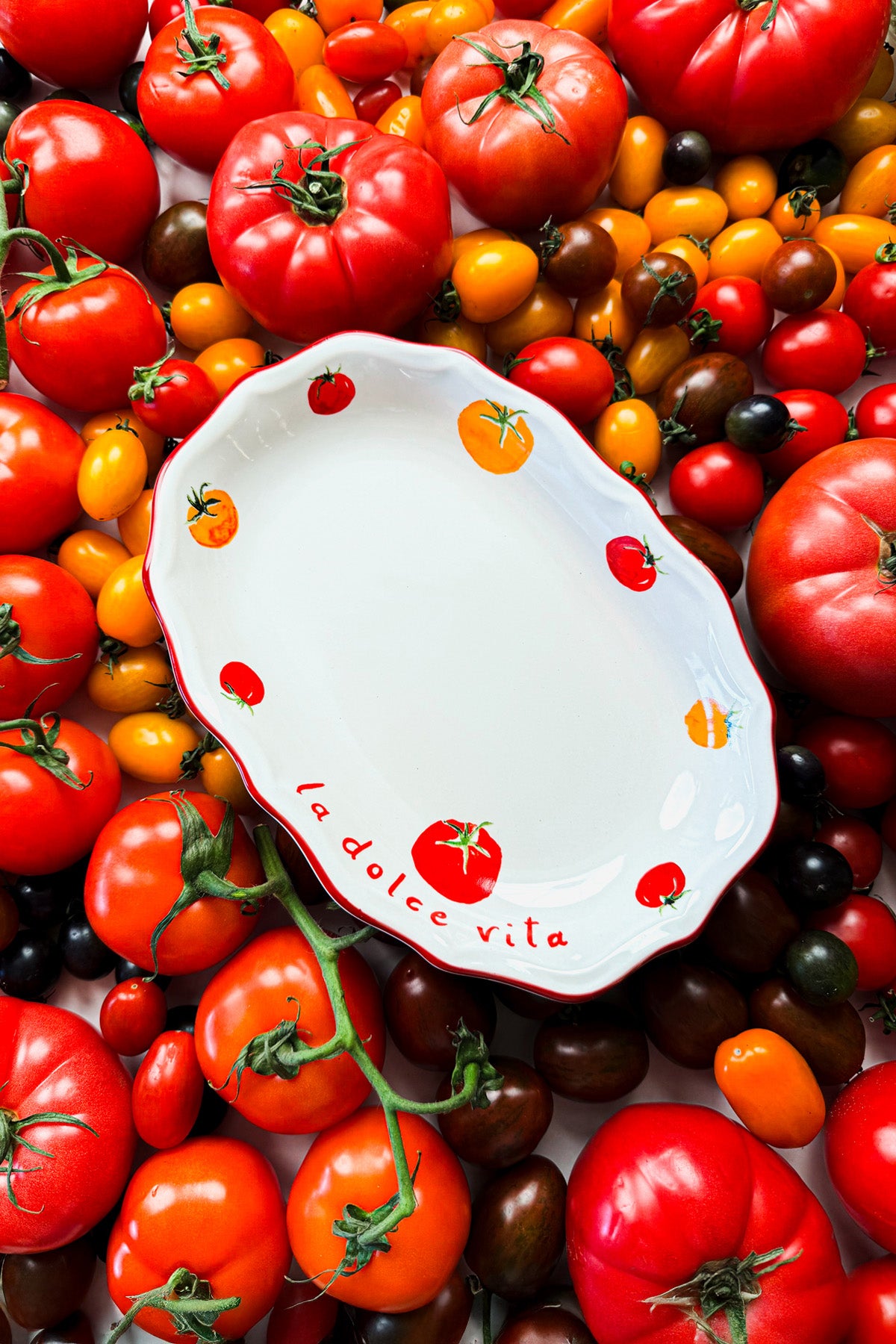 Pomodoro Stoneware 2'li Kayık Sunum Tabağı Seti 25 cm