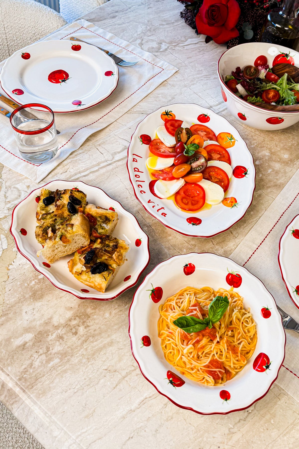 Pomodoro Stoneware 2'li Kayık Sunum Tabağı Seti 25 cm