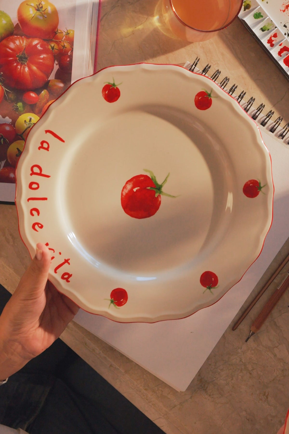 Pomodoro Stoneware 4'lü Servis Tabağı Seti 28 cm